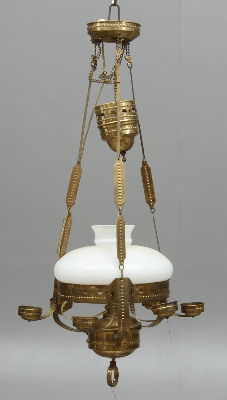 TAKFOTOGENLAMPA, mässing och glas, Jugend, 1900-tal.
