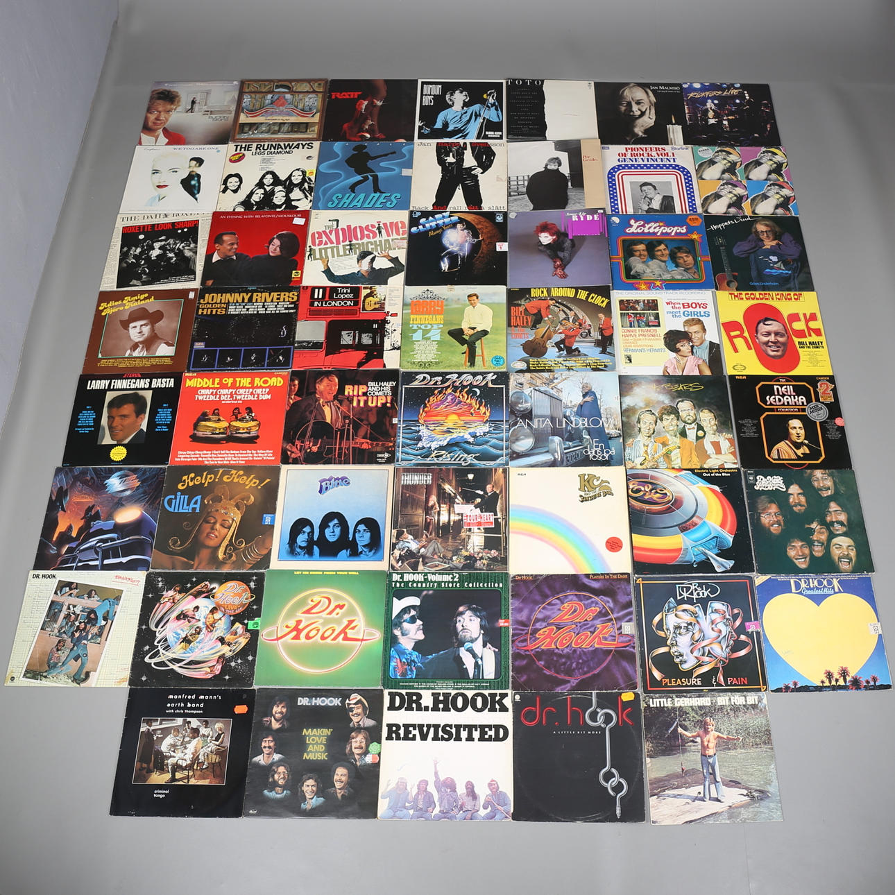 PARTI LP-SKIVOR, 54 st, bl a Dr Hook, Manfred Mann's Earth Band och Little Gerhard.