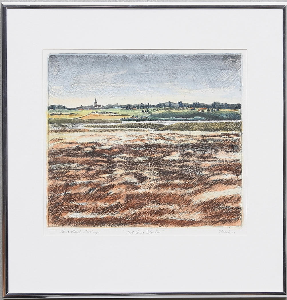 ALLAN HORSAK. Litografi, signerad och daterad 89, 22,5 x 20 cm.