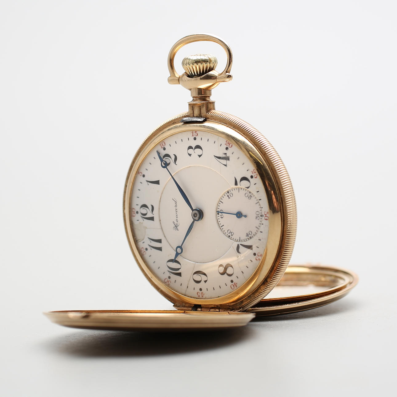 FICKUR, savonett, 14k guld, E. Howard Watch Co, Boston, USA.