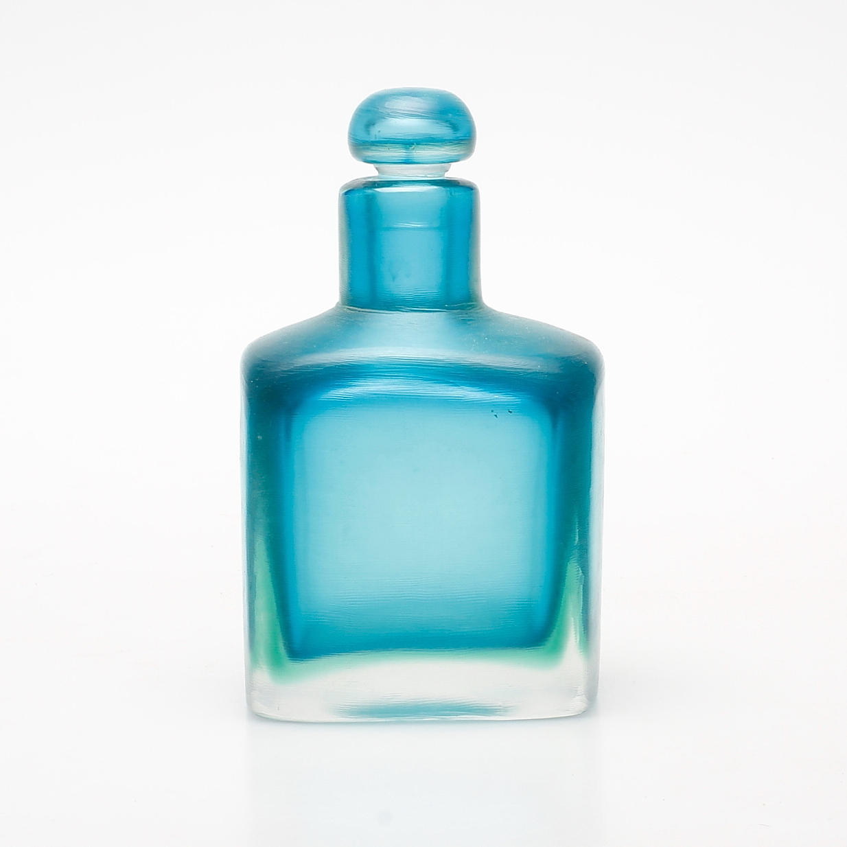 FLASKA MED PROPP, glas, troligen Venini, Murano, Italien, 1900-tal.