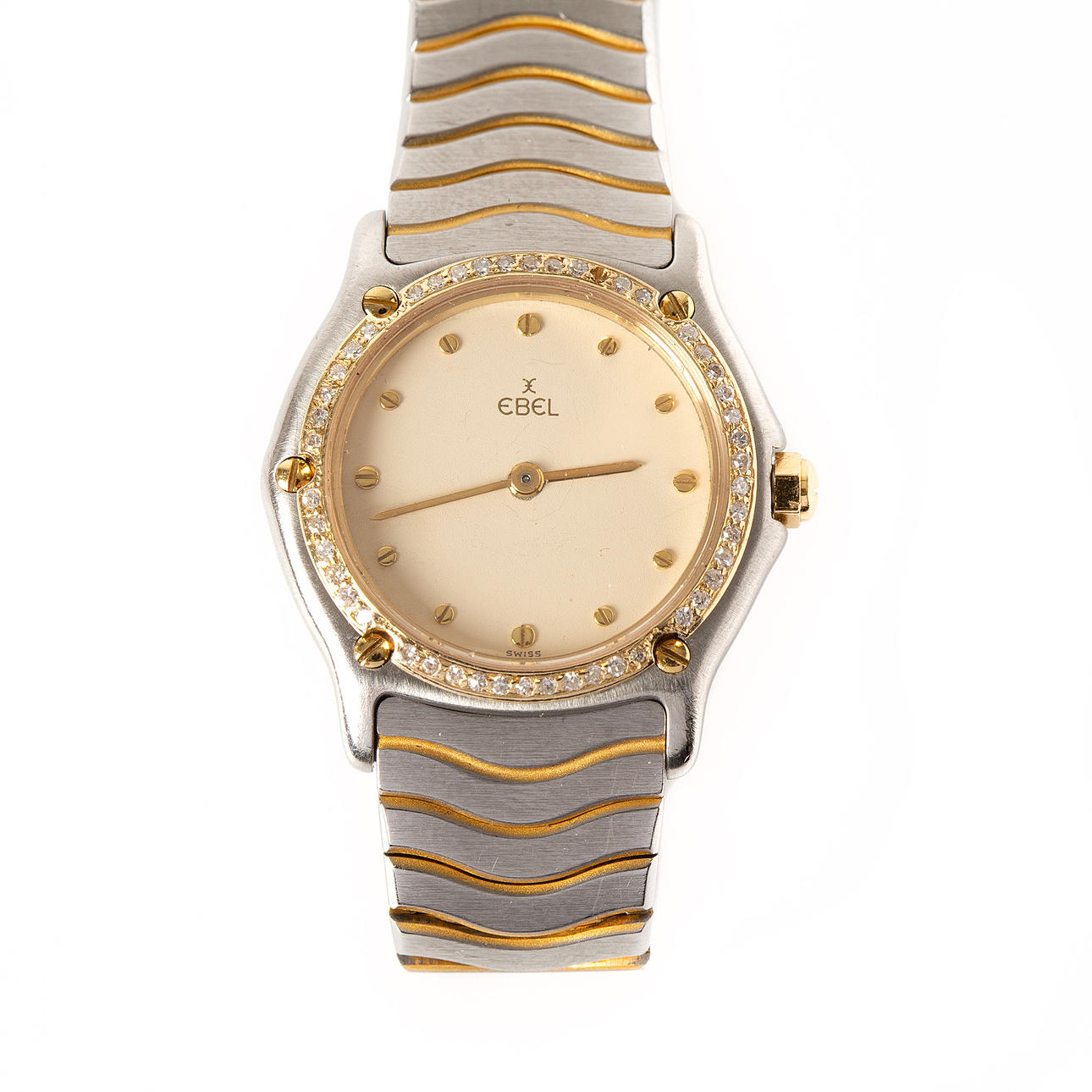 EBEL. Armbandsur, Wave, guld och stål.