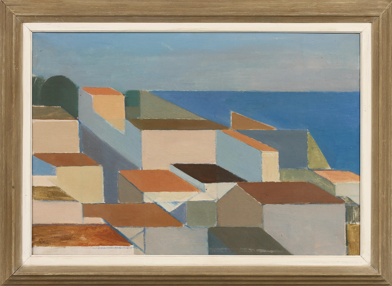 INGVAR ELÉN. "Mijas, spansk stad", olja på duk, signerad.