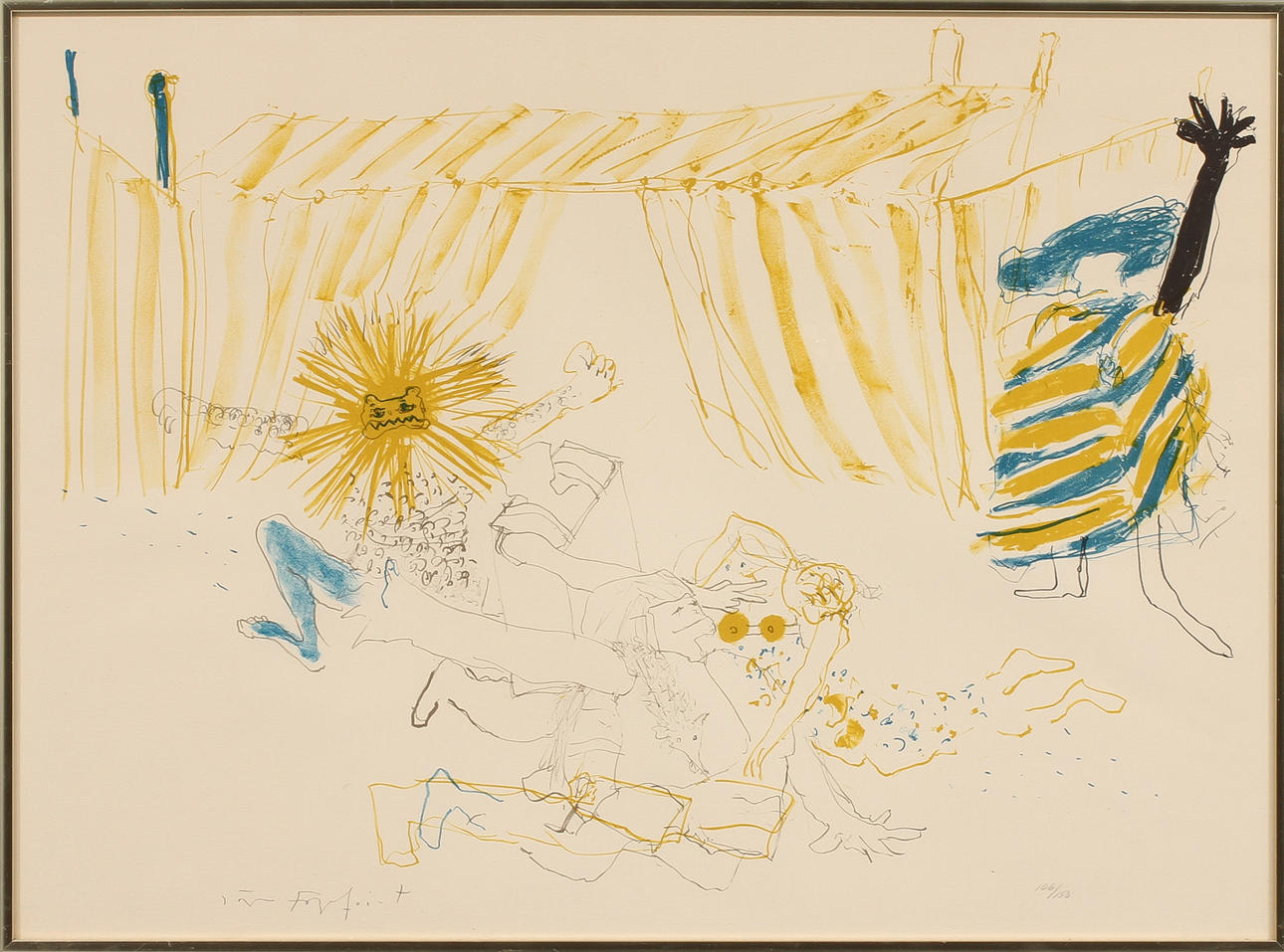 JÖRGEN FOGELQVIST. Komposition, litografi, signerad och numrerad 106/150.