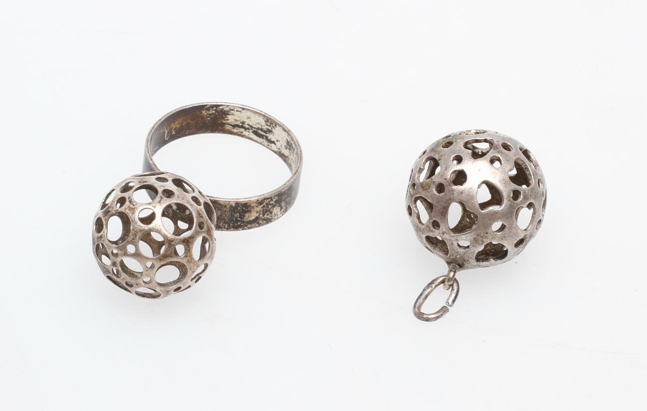 RING samt HÄNGE, silver, LIISA VITALI.