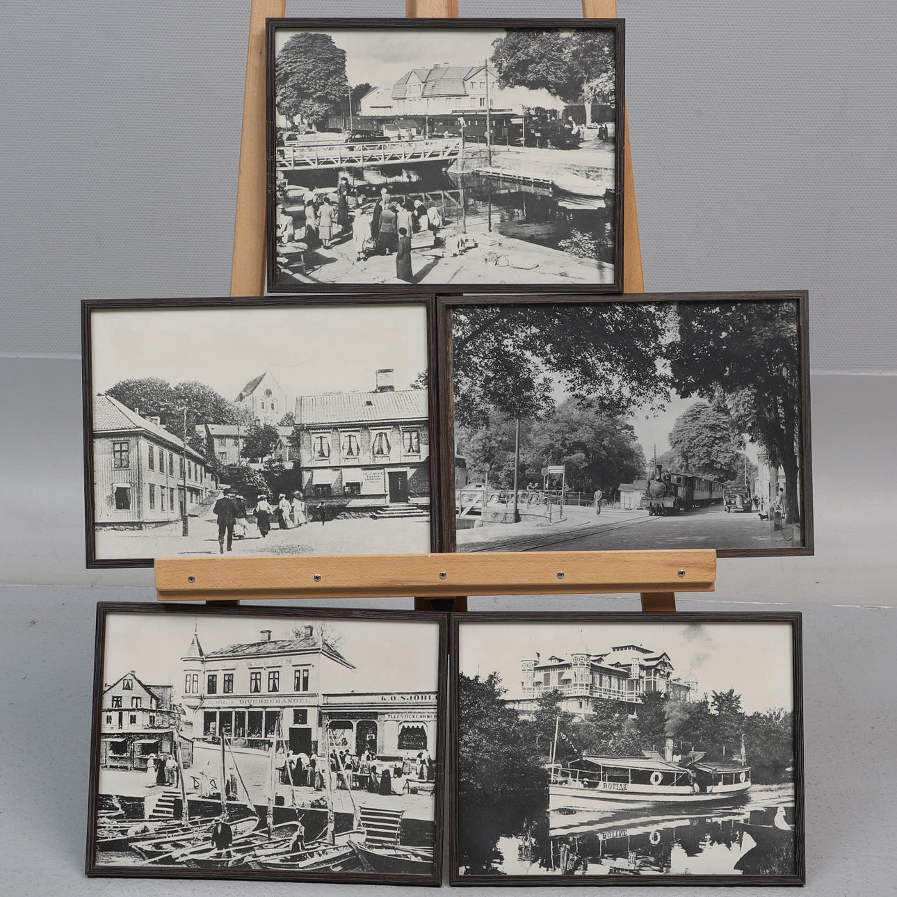 PHOTOGRAPHS, 5 pcs. framed, Ronneby.