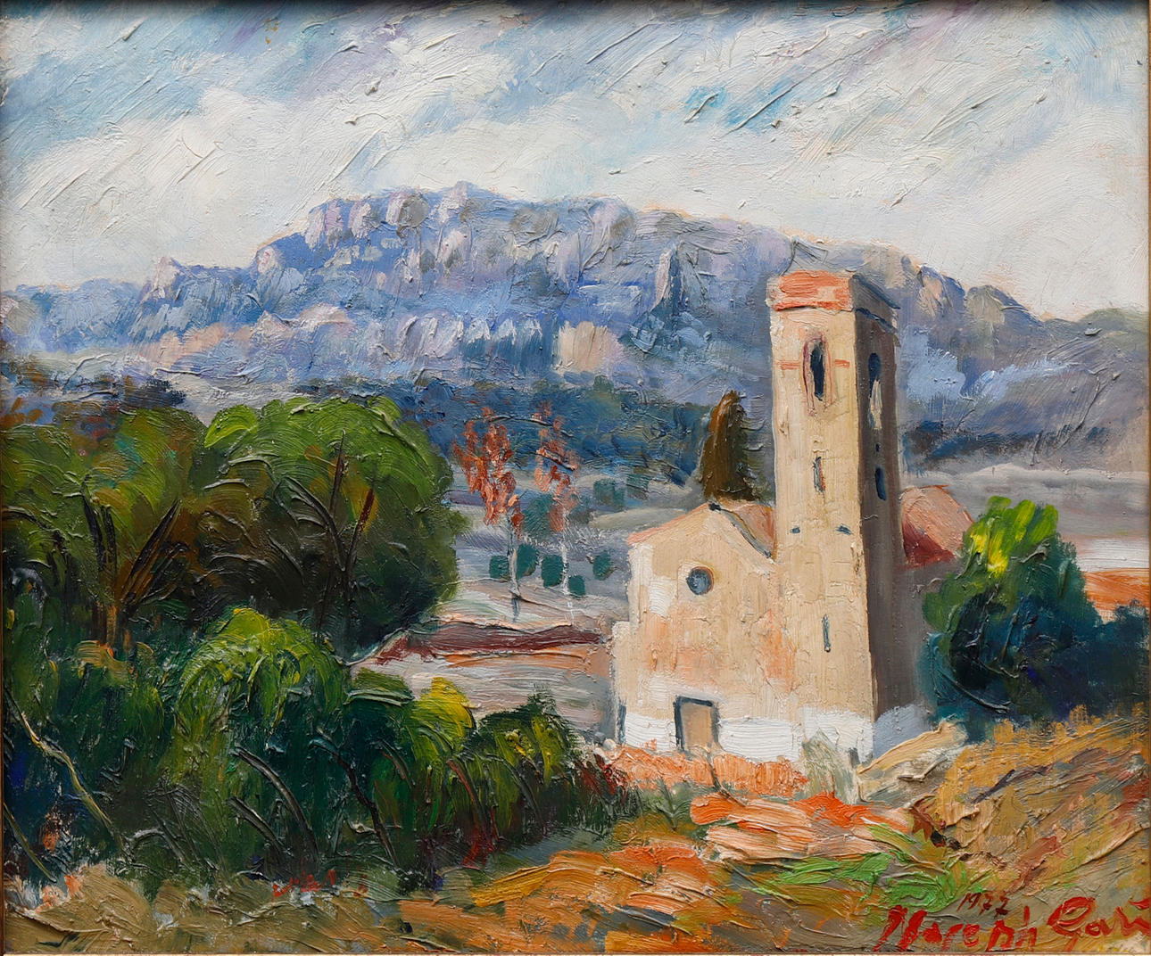 JOAN JOSEP GARÍ. Lantlig utsikt.