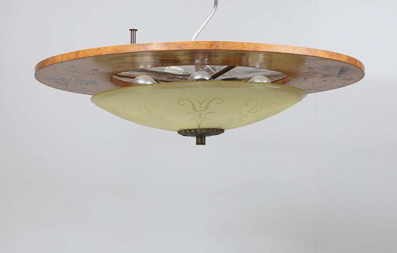 BIRGER EKMAN Plafond, Mjölby Intarsia, omkring 1940.