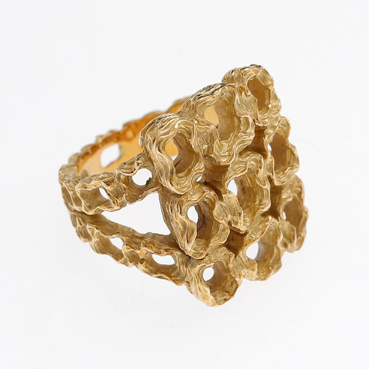 GILBERT ALBERT. Sortija en oro, hacia 1970.