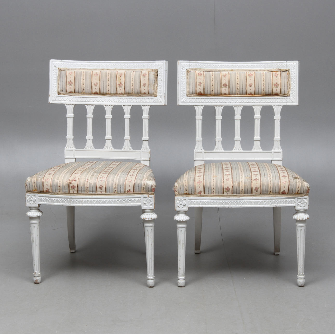 STOLAR, 1 par, sengustavianska, signerade ES, Ephraim Ståhl, (mästare i Stockholm 1794-1820).