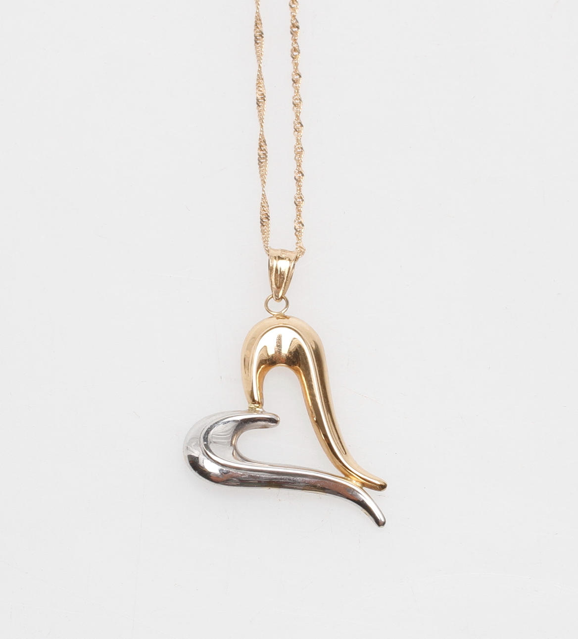 HALSKEDJA samt HÄNGE, 18k guld, vikt ca 2,7 gr.