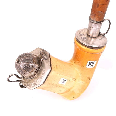 LÅNGPIPA, 1800-tal, silverinfattad.