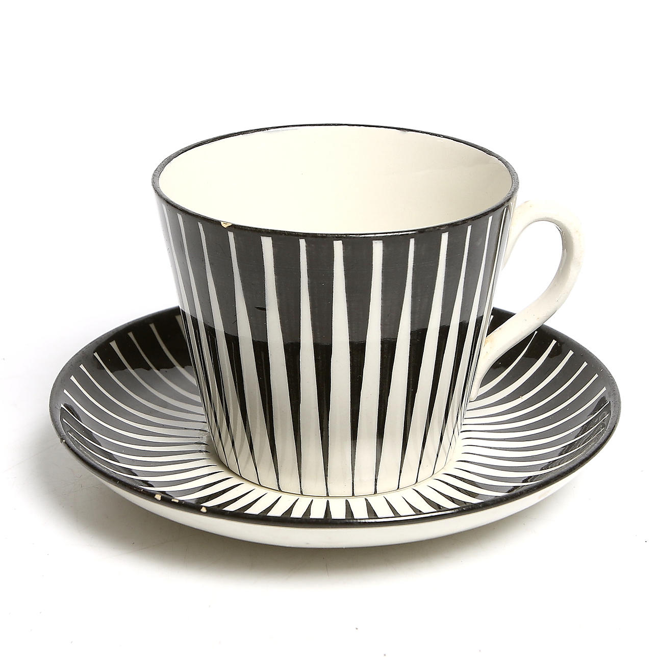 TEKOPP samt FAT, "Zebra", Eugen Trost, Gefle Porslinsfabrik. 1950-tal.