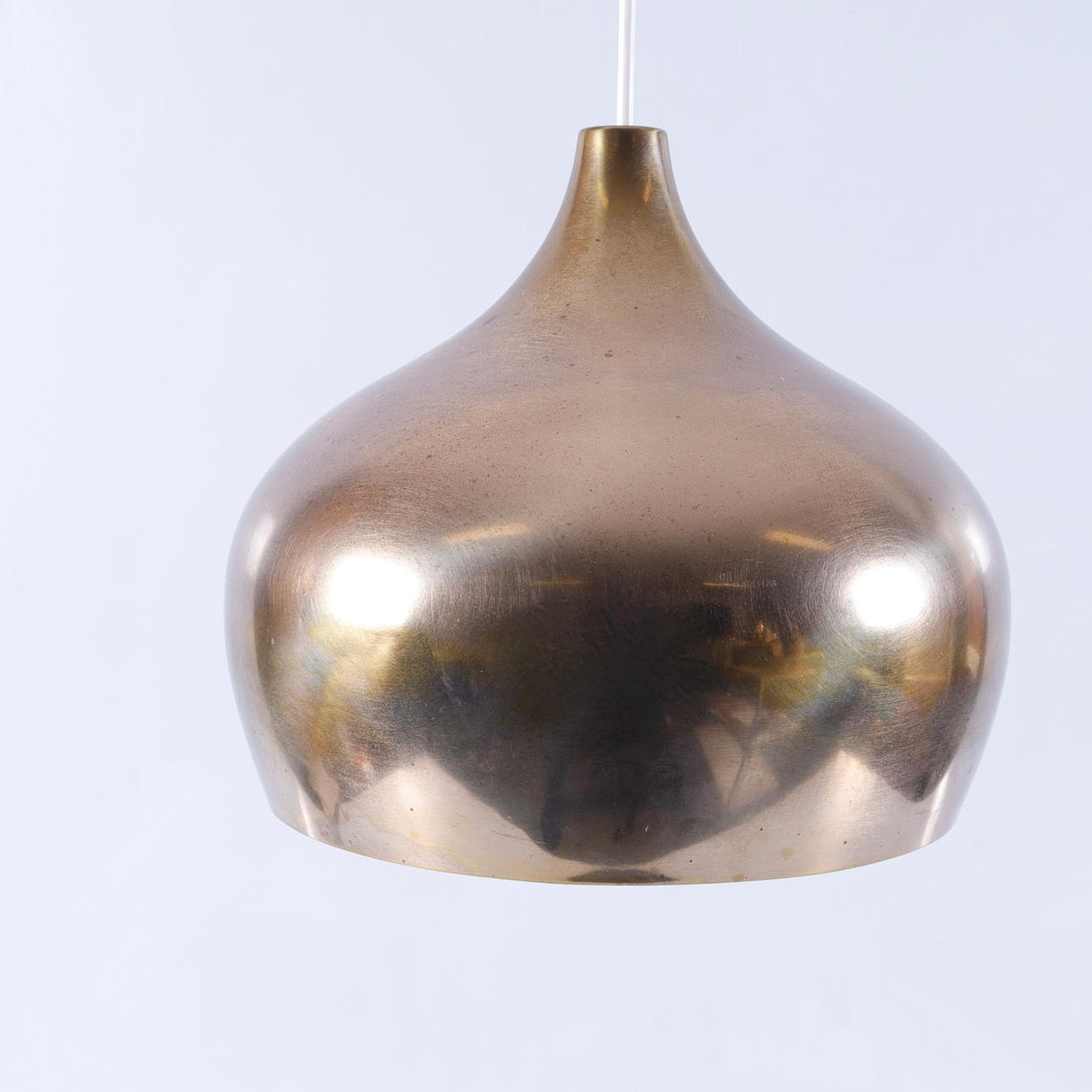 CEILING LAMP, brass, Denmark, 1970s.