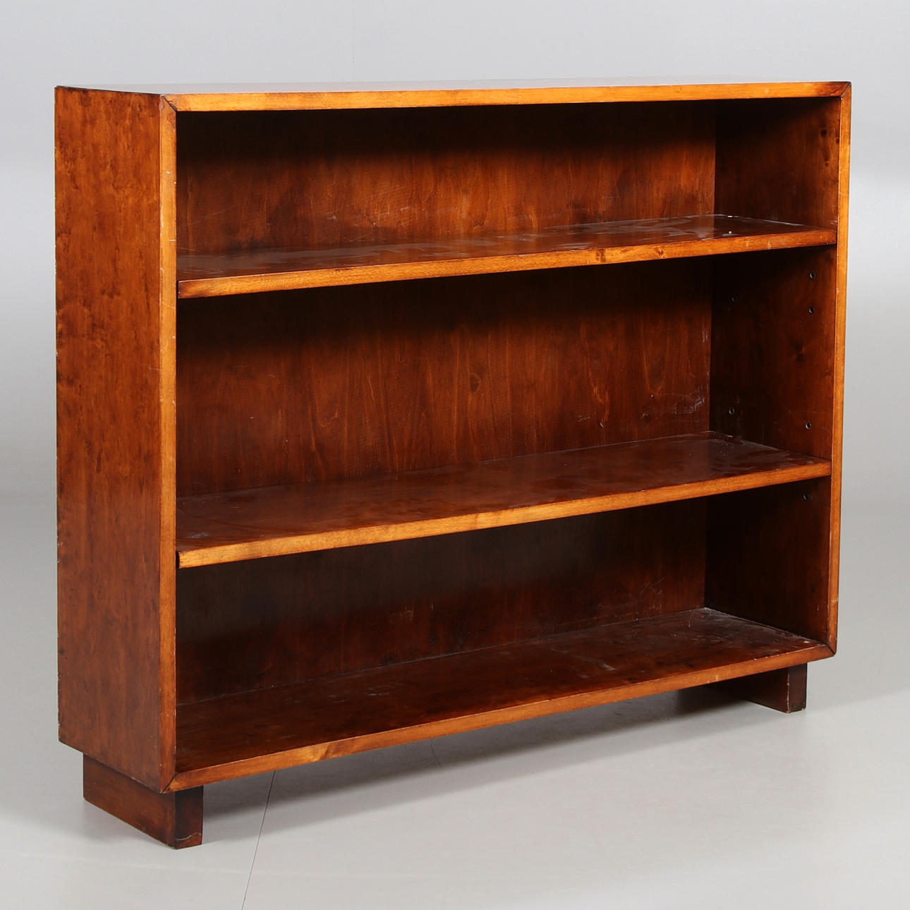 BOOKSHELF, stained birch, 1930s/40s.