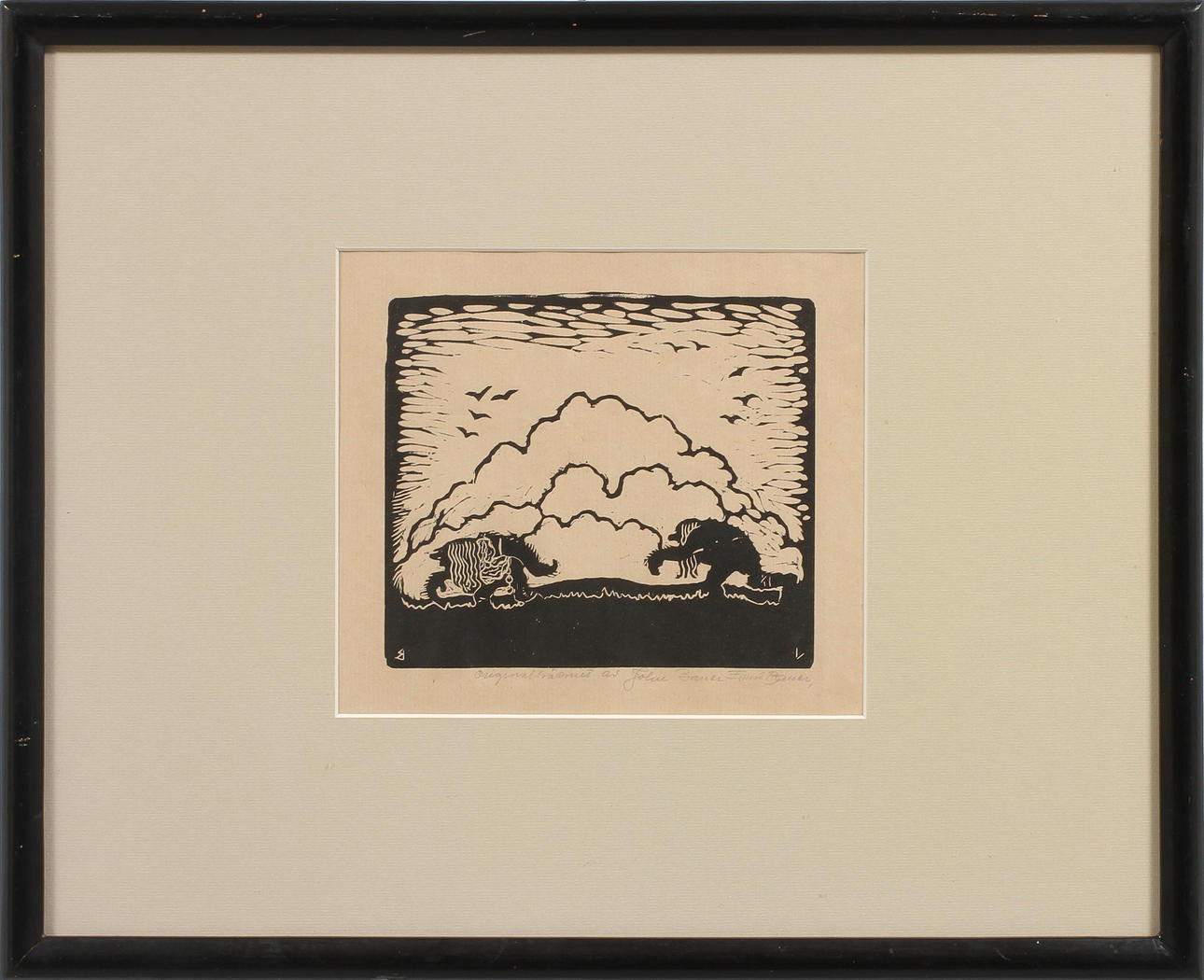 JOHN BAUER. Troll, träsnitt, monogramsignerad i trycket. Intygad av Ernst Bauer.