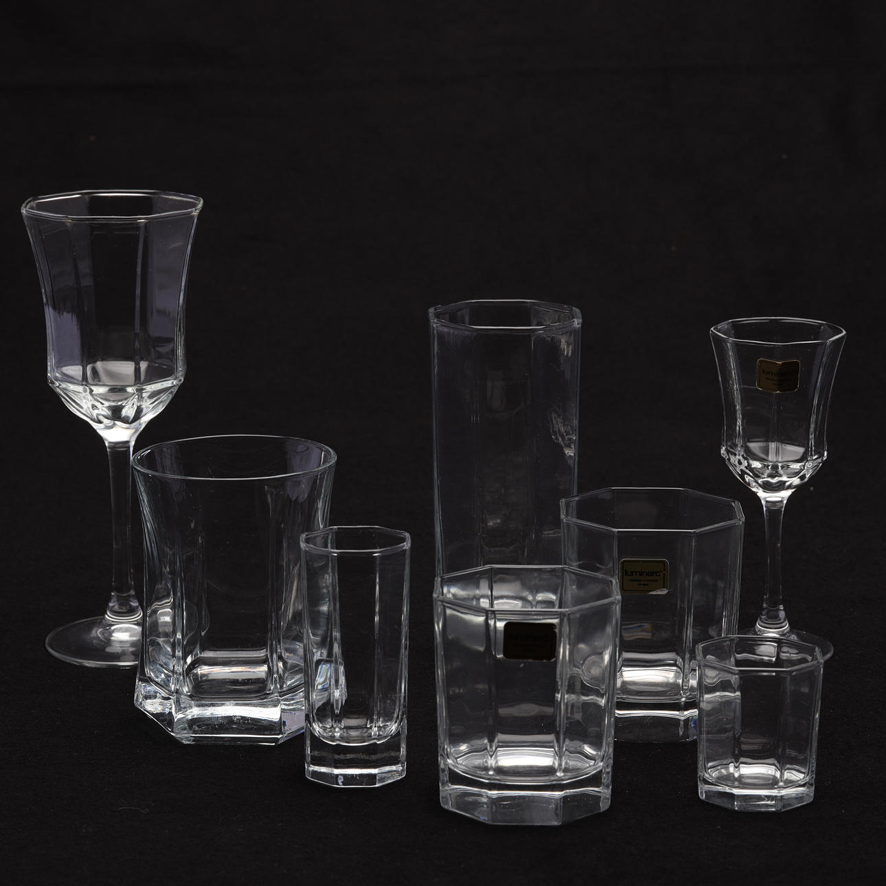 GLASWAREN, 50 Stück, Luminarc, "Octime" Frankreich.