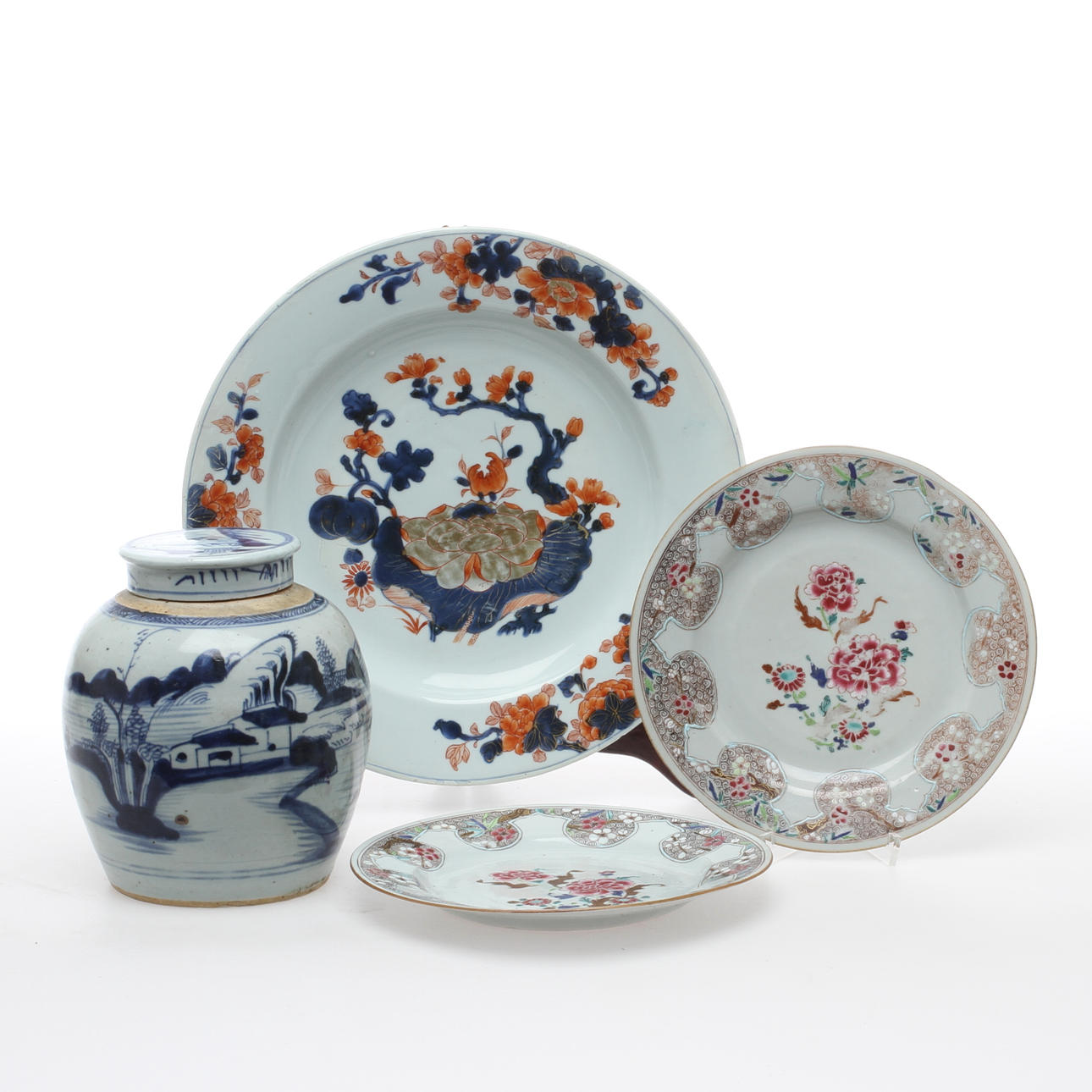 PARTI KERAMIK, 4 delar, Kina, 17/1800-tal.