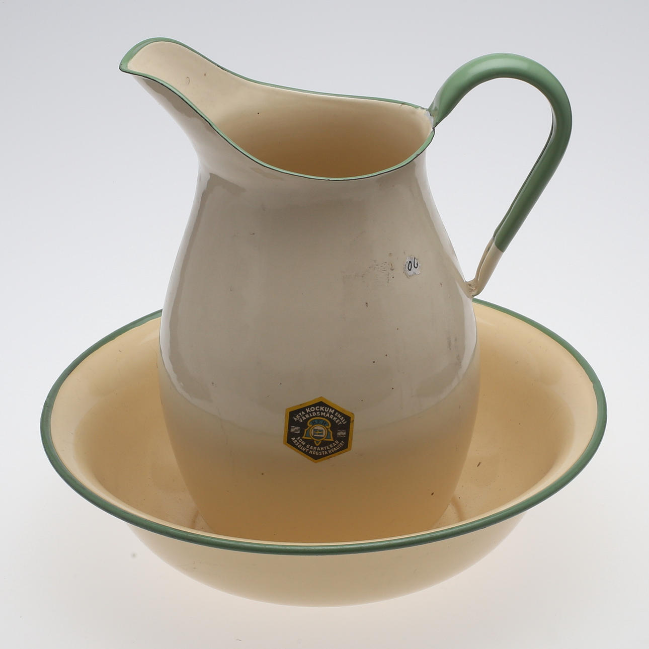 TVÄTTSET, 2 delar, Kockums, emalj, 1900-tal.