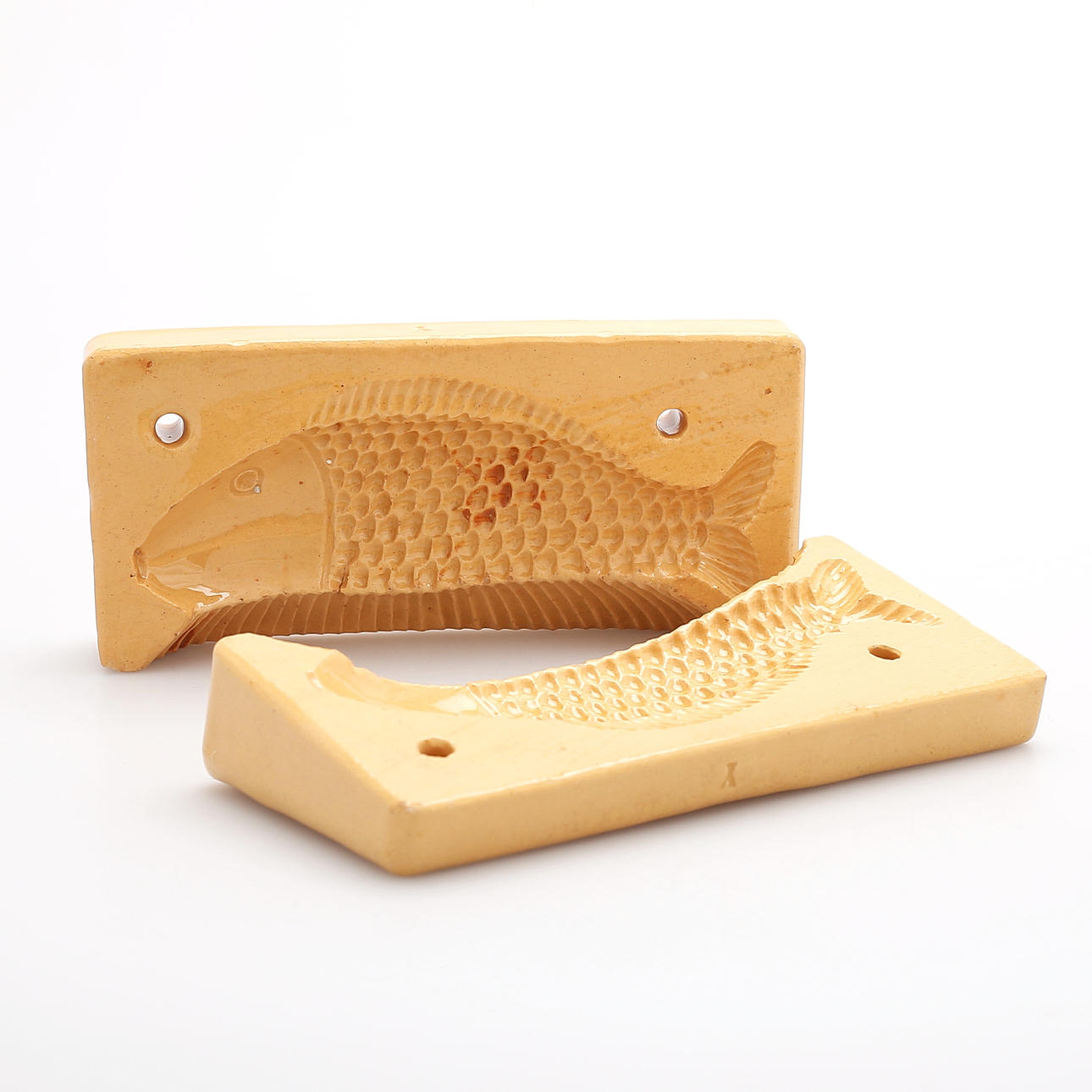 LARS EKELUND. Patéform, 2 delar, Höganäs, 1800-tal.