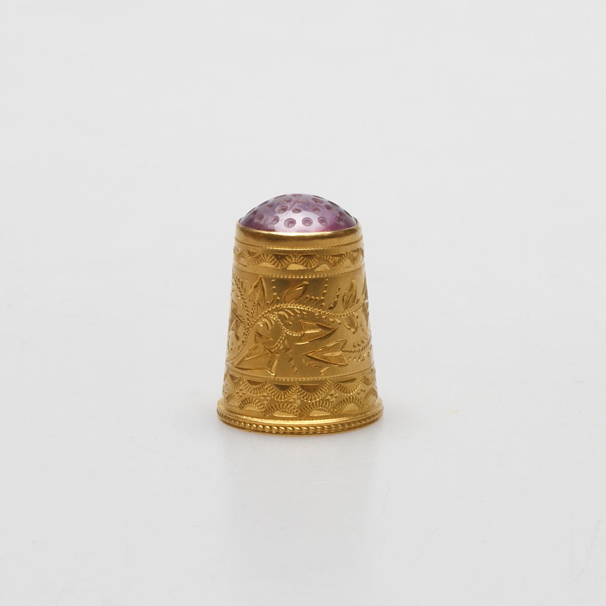 FINGERBORG, guld 14k, total vikt ca. 3,1 gram.
