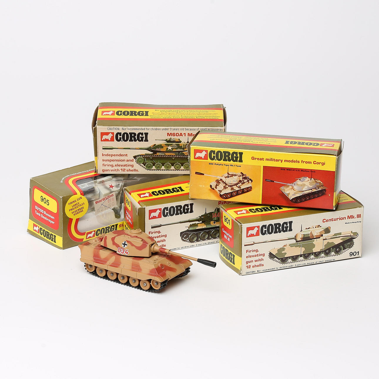 CORGI 6 military units, mostly original packaging.