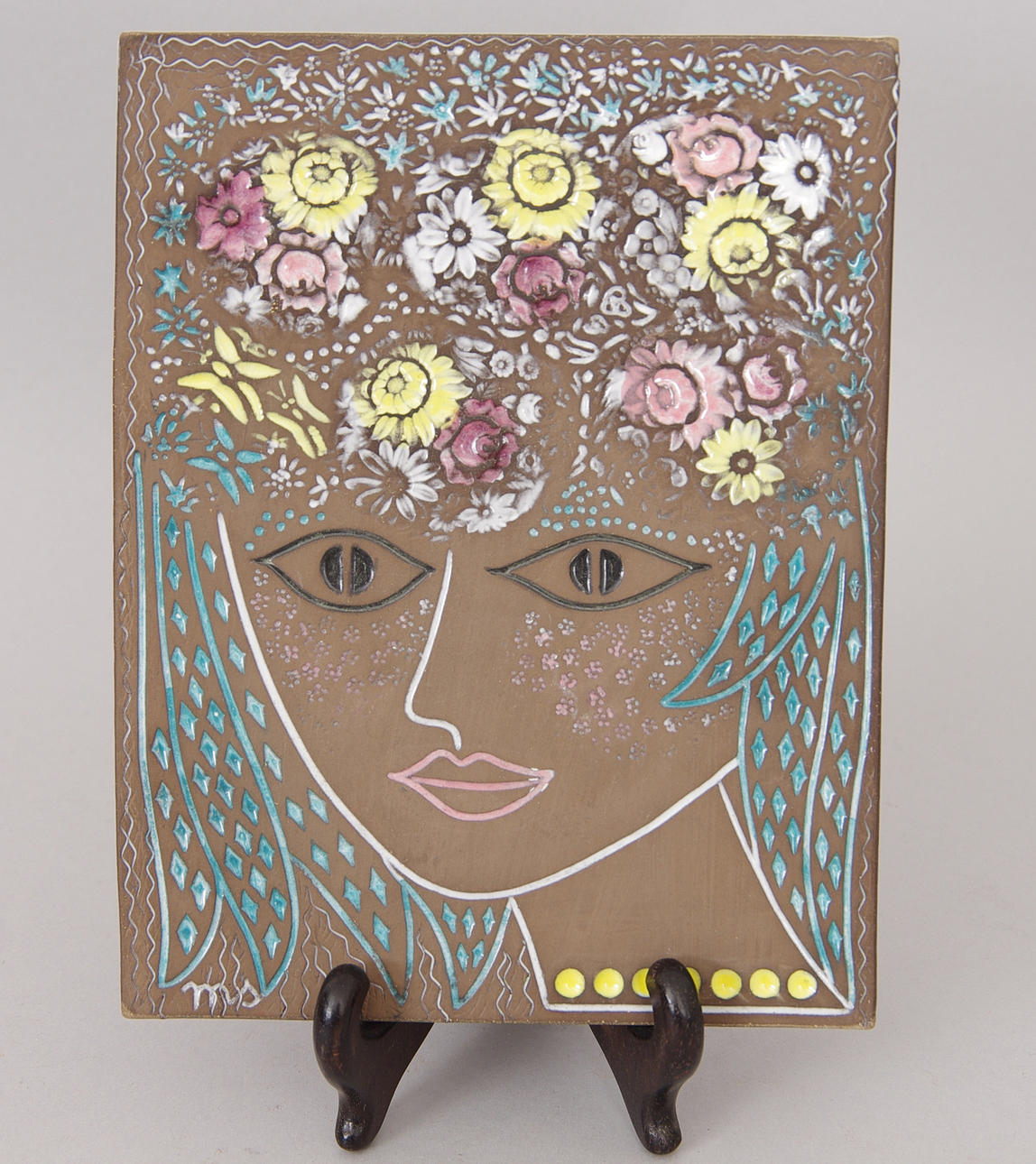 VÄGGRELIEF, keramik, Mari Simmulson, Uppsala-Ekeby.