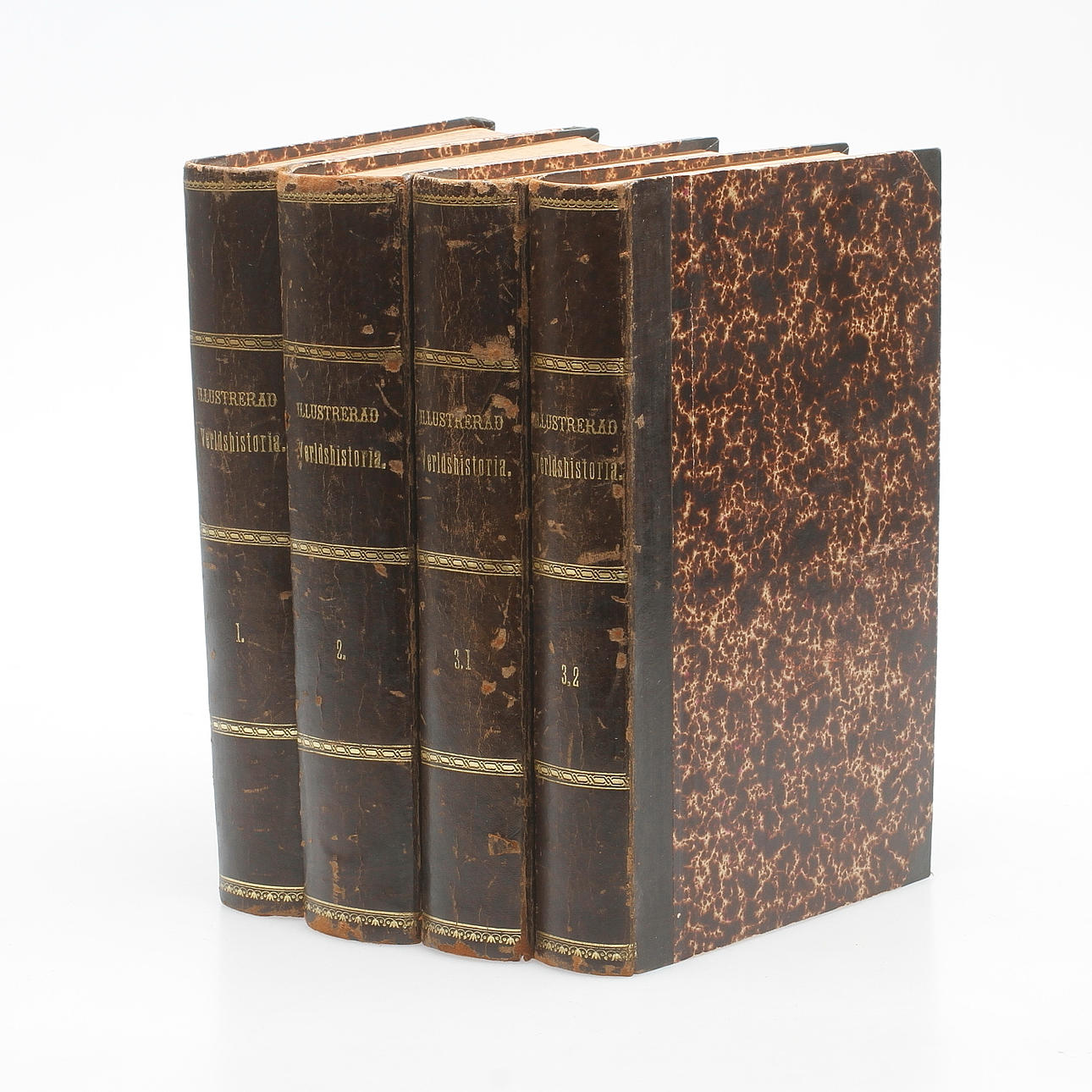 LITTERATUR, "Illustrerad Verldshistoria", 4 band, Stockholm 1846-52.