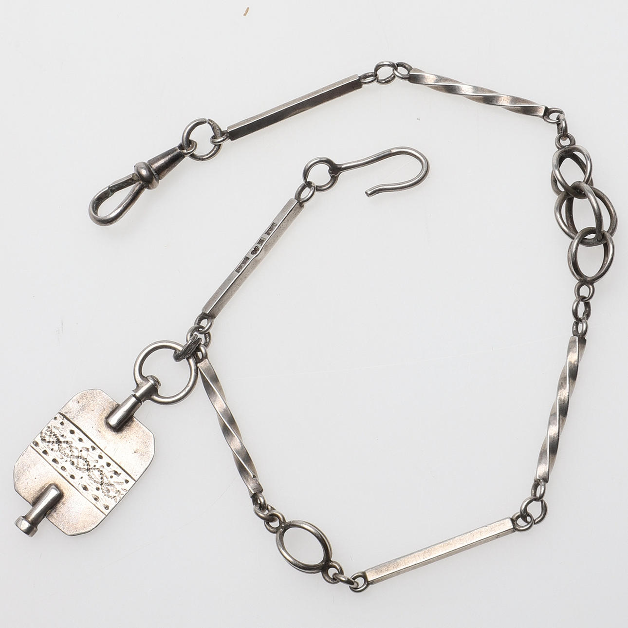 KLOCKKEDJA, silver, 1873.