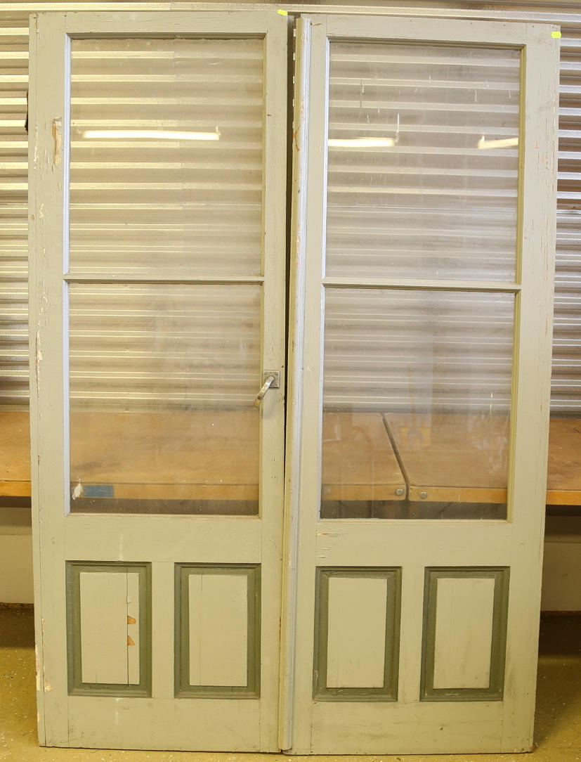 PARDÖRRAR, högerhängd gångdörr, 4-speglade, med glas.