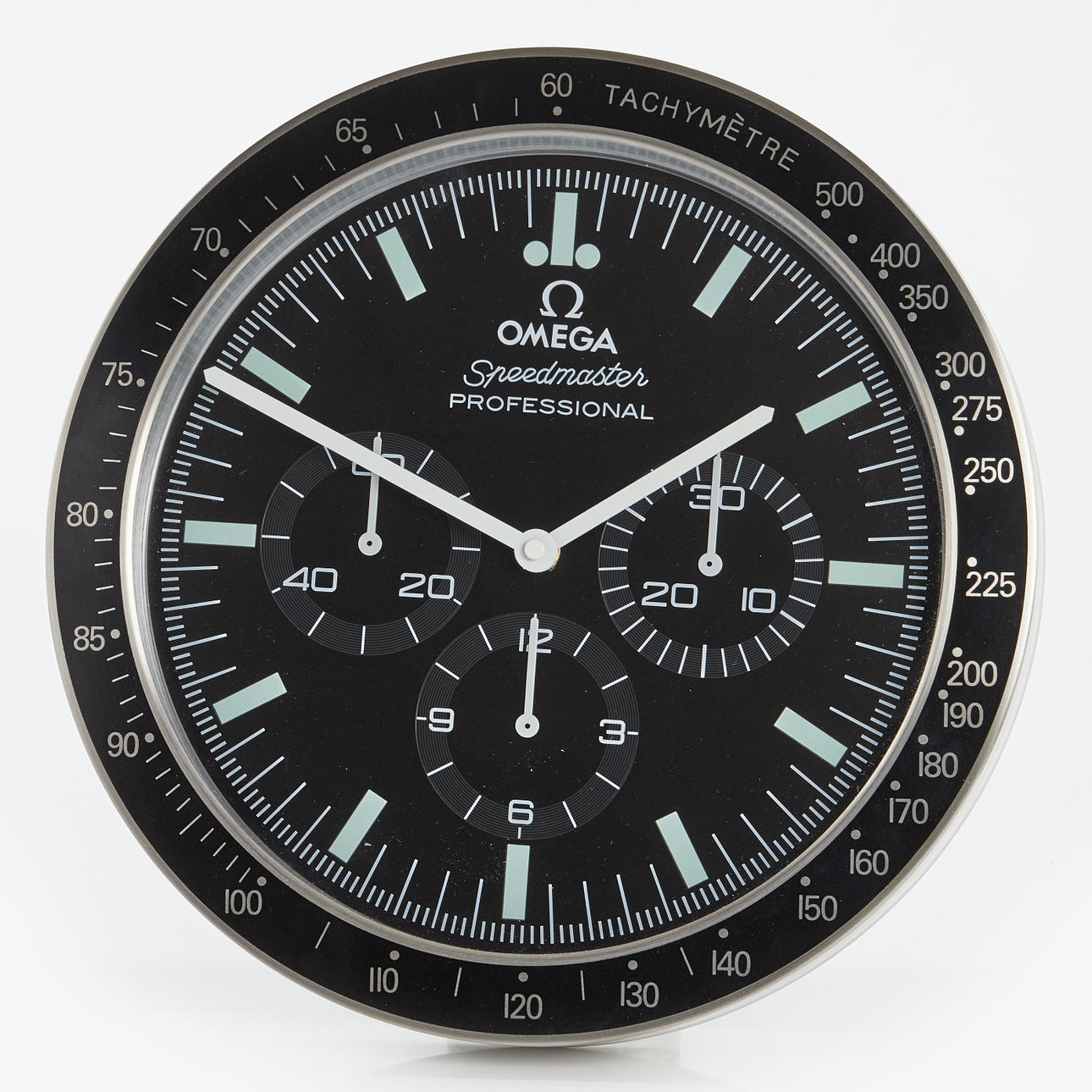 WALL CLOCK, Omega, Seamaster model, wall model, aluminum and plexiglass.