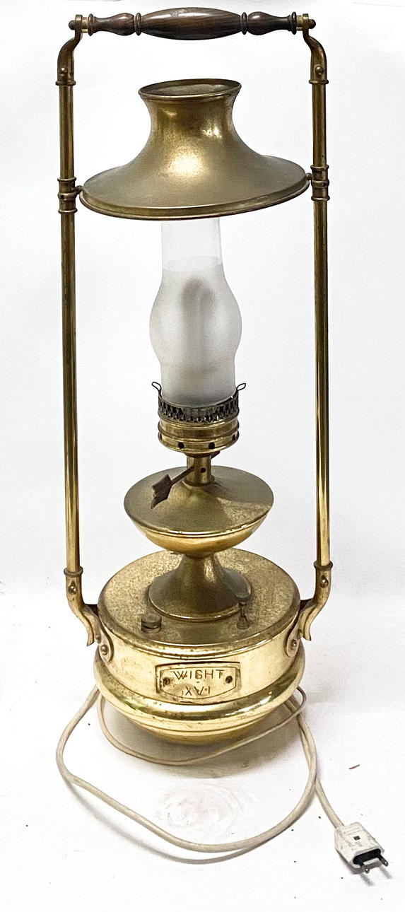 GRAN FAROL DE BARCO EN BRONCE DORADO.