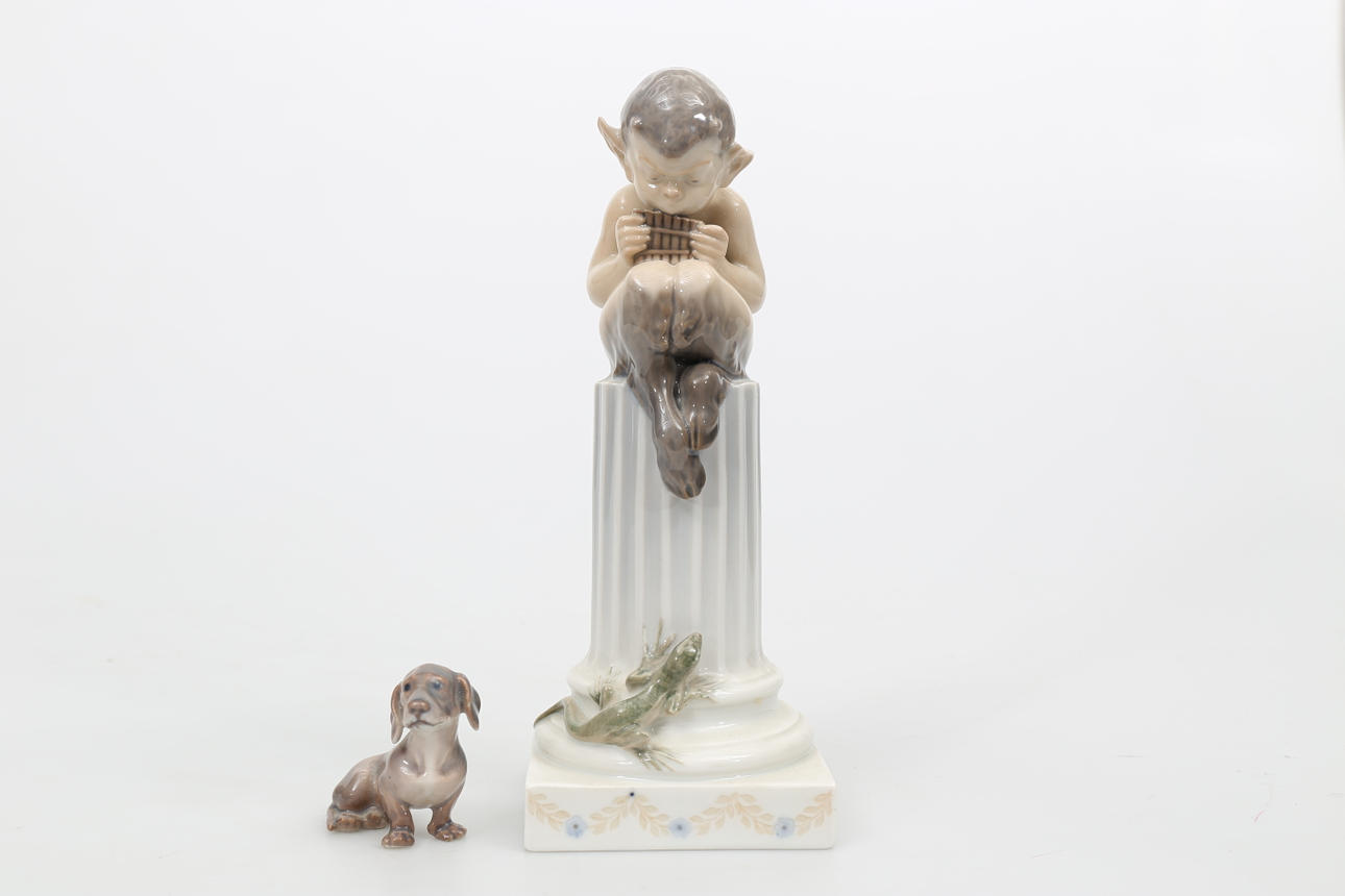 FIGURINER, porslin, 2 stycken, Kunglig Dansk och Dahl Jensen.