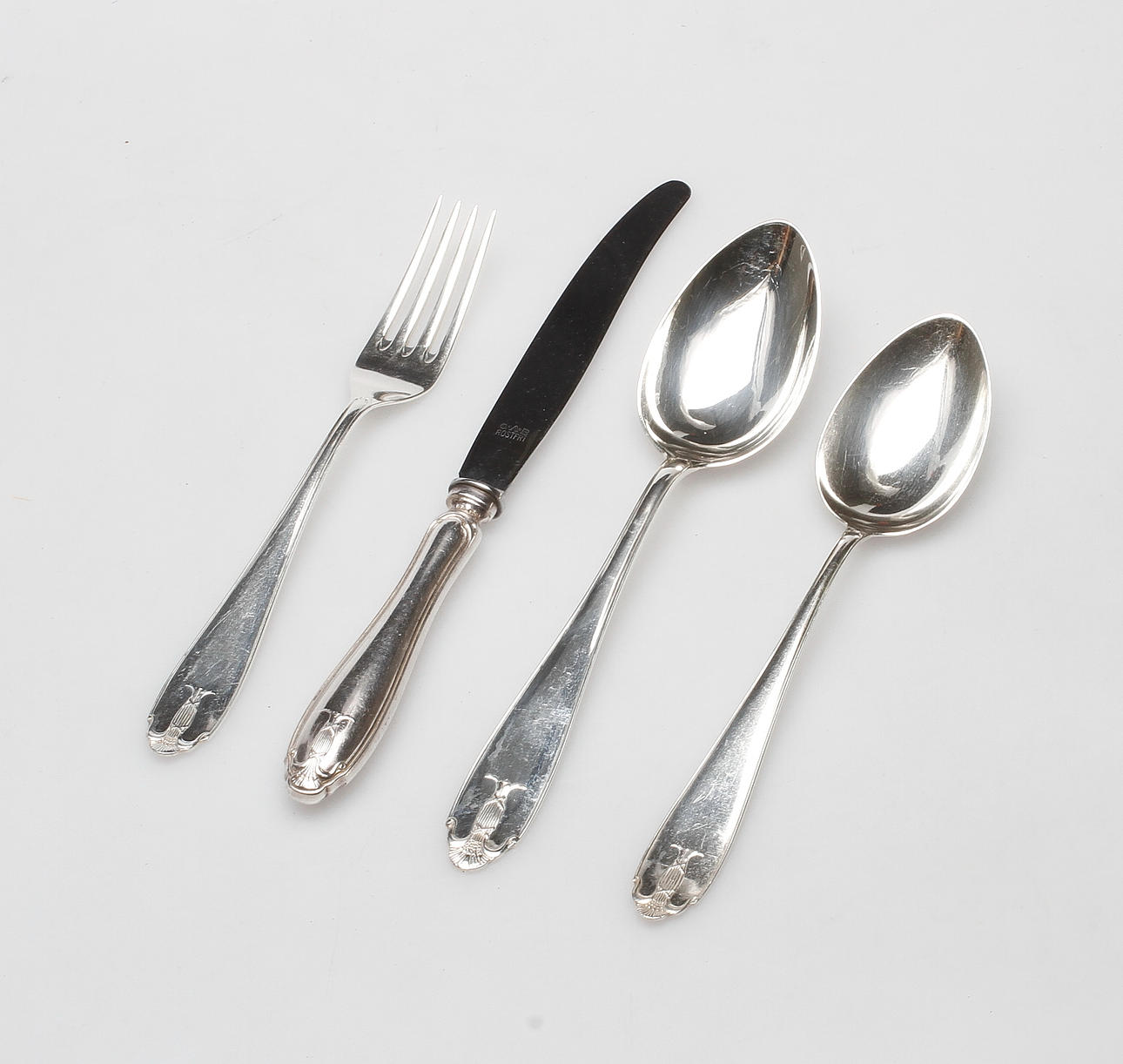 BESTICKSDELAR, "Vasa" 36 delar, silver, vikt ca. 2017,5 gram.