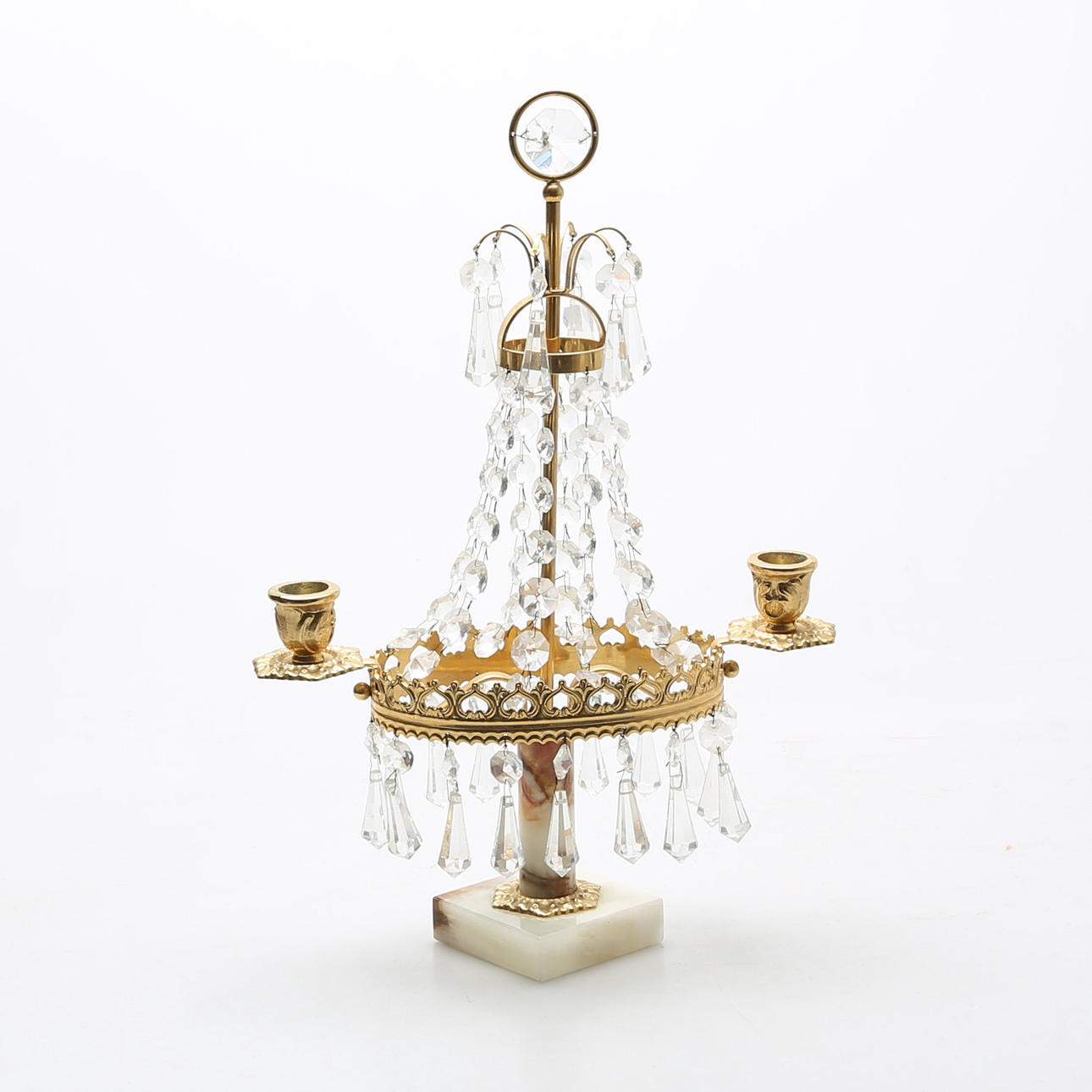 BORDSLYSTER, metall/glas/sten, 1900-tal.