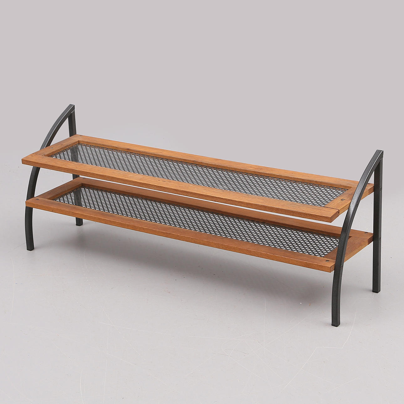 SCHUHREGAL, Holz/Metall, modern.