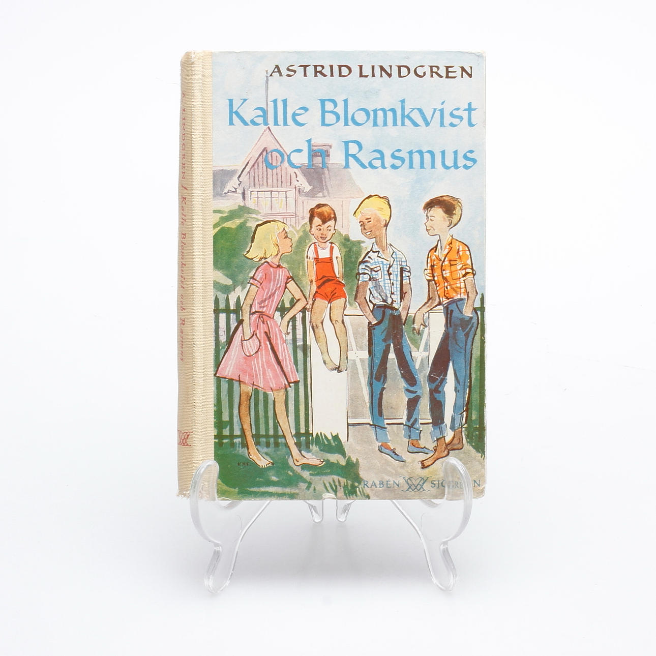 BOK, "Kalle Blomkvist och Rasmus", Astrid Lindgren, 2.a upplaga med dedikation av Astrid Lindgren. 1953.