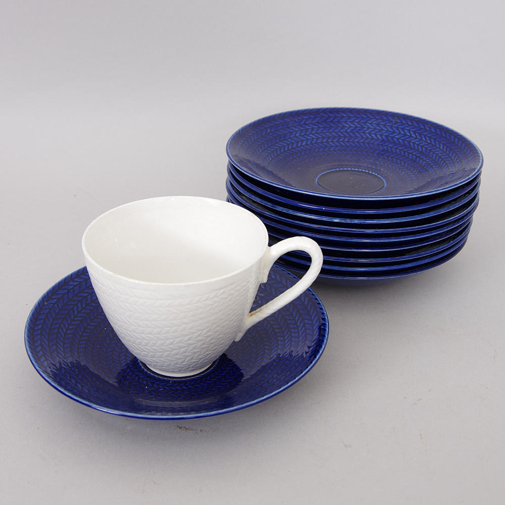 TEKOPP SAMT 10 TEFAT, "Blå Eld", Herta Bengtsson, Rörstrand.