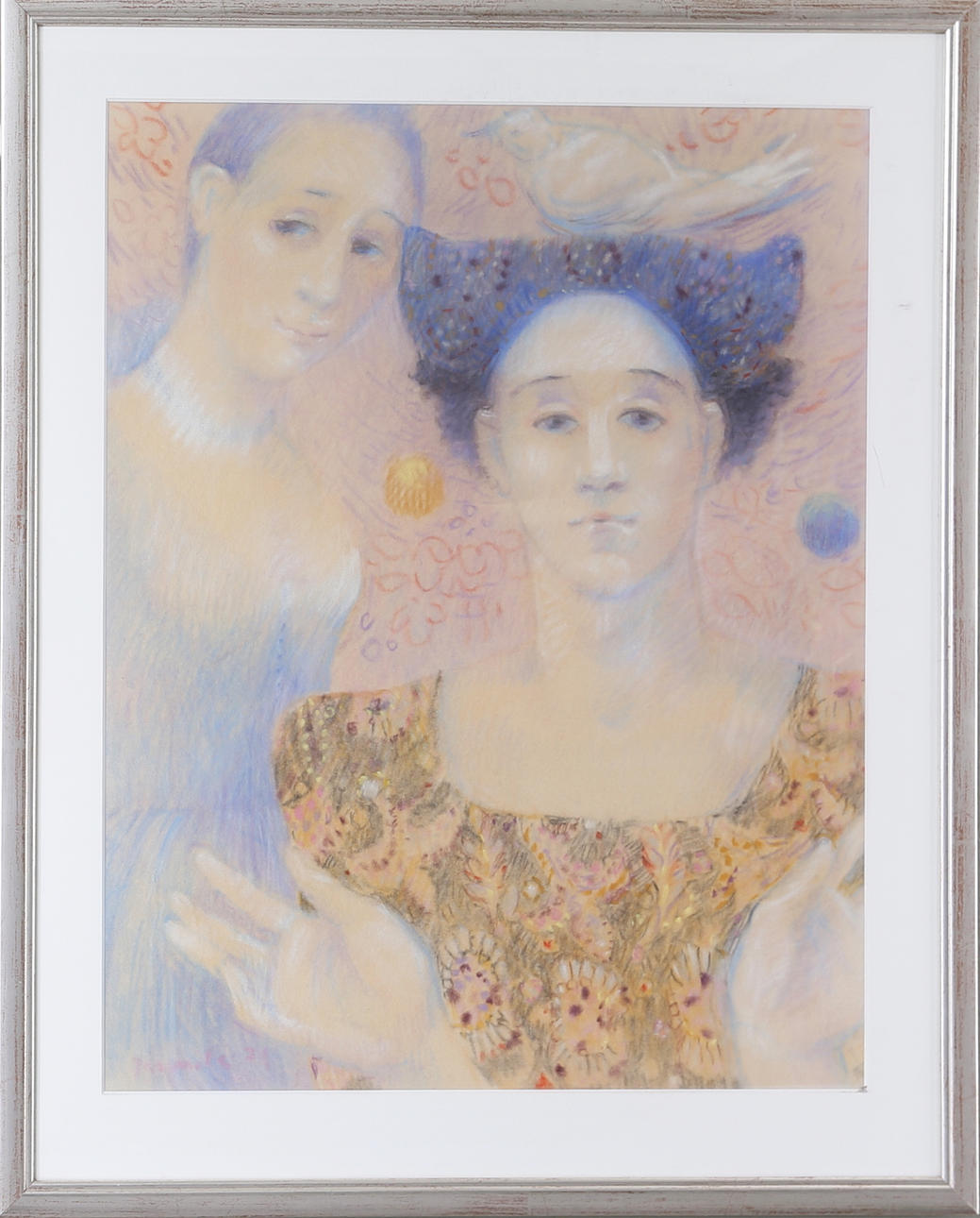 JARMILLA BULLA. Porträtt, pastell, signerad och daterad.