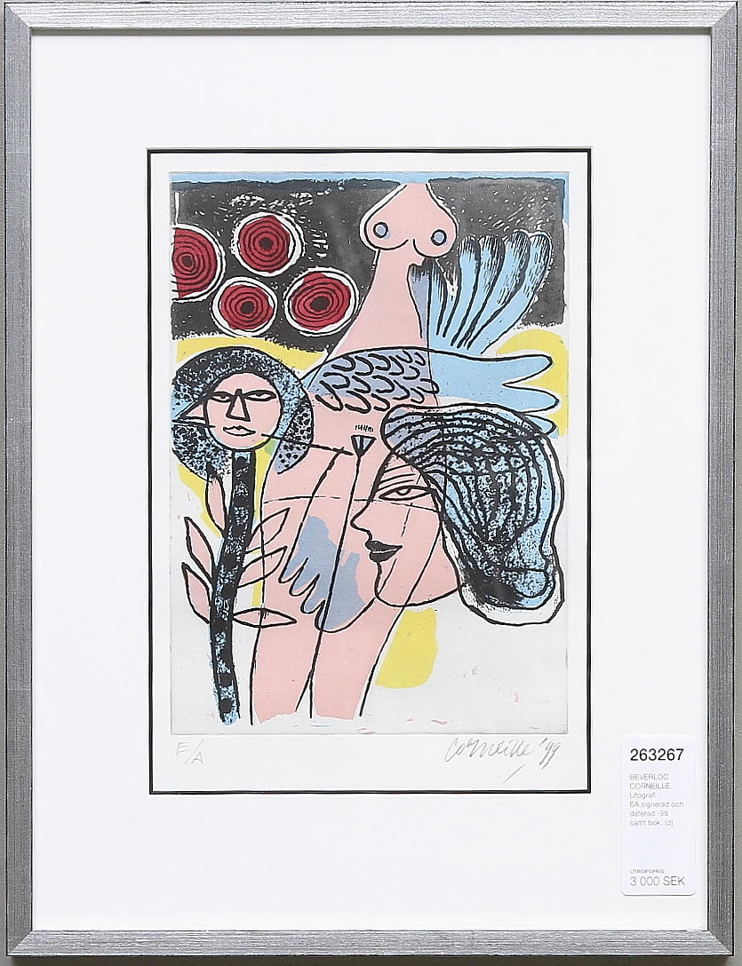 BEVERLOO CORNEILLE. Litografi EA, signerad och daterad -99 samt bok.