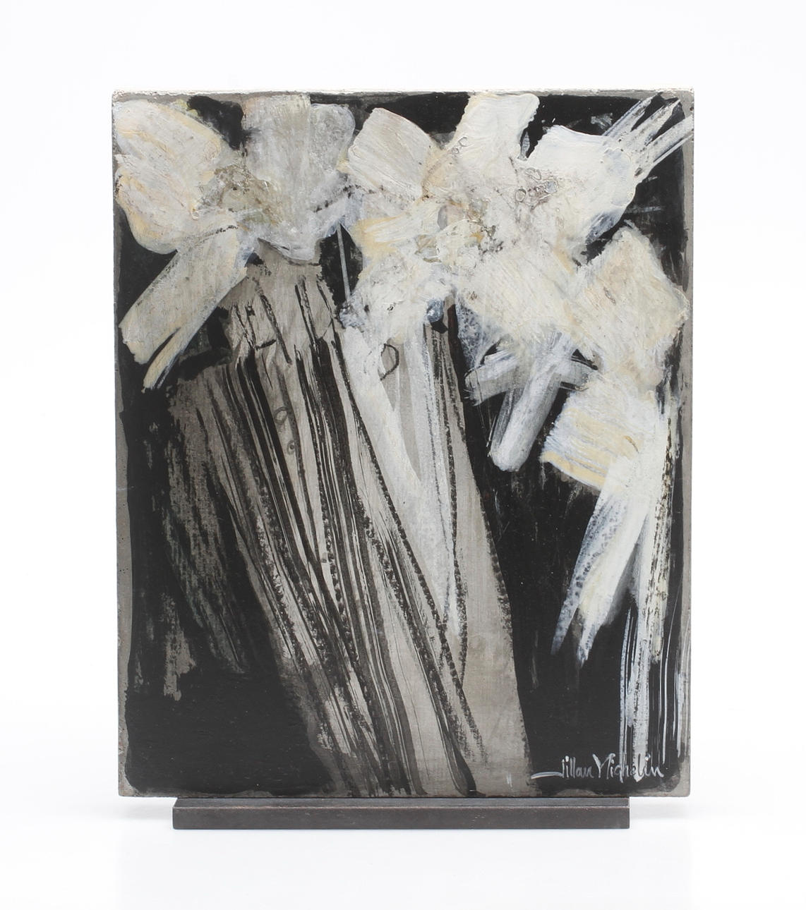 LILLIAN MICHELIN. Blandteknik på betong, signerad.