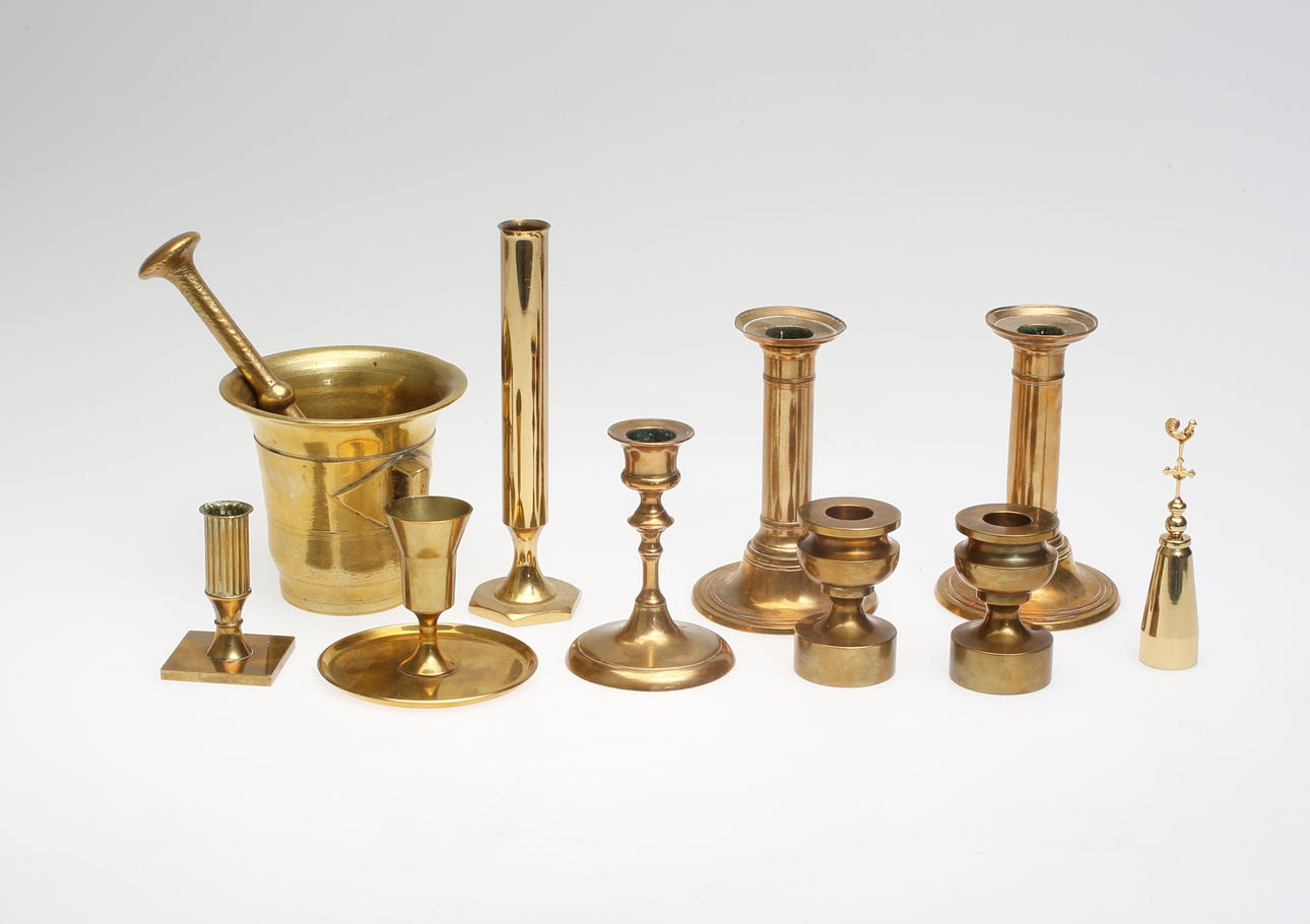 PARTI MÄSSING, 10 delar, 18/1900-tal.