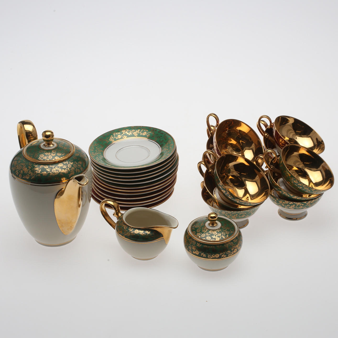 MOCCASERVIS, 27 delar, porslin, Bavaria, Tyskland.