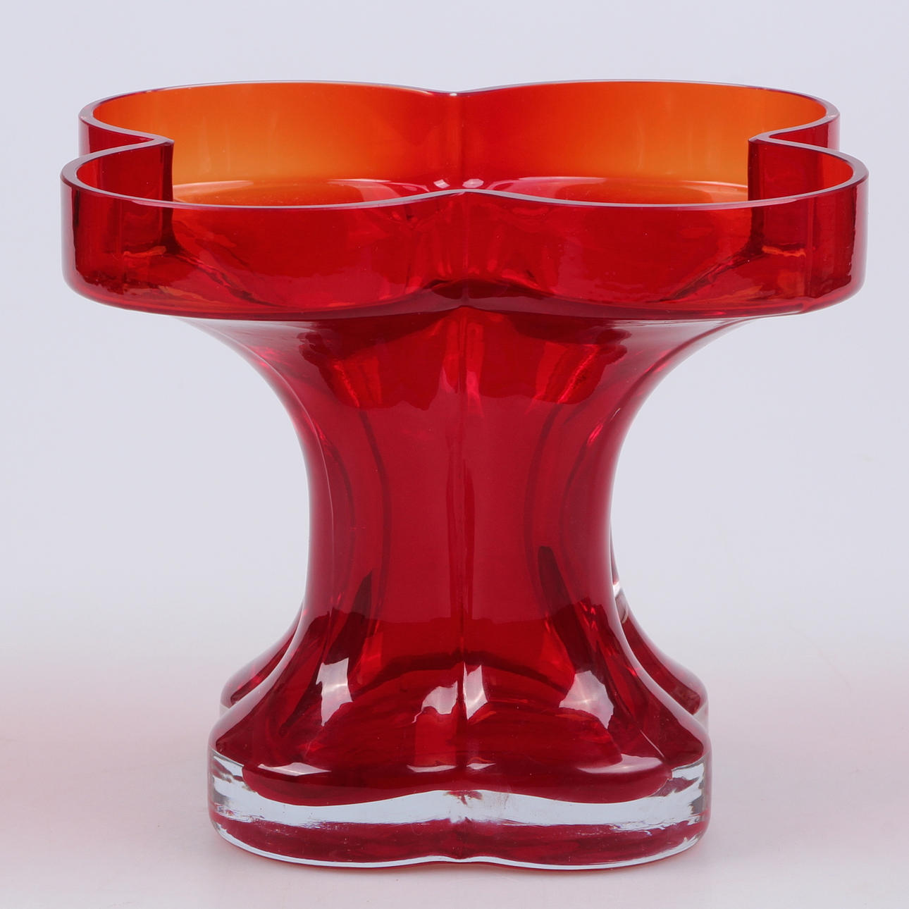 VAS, glas, "Onnenlehti", Riihimäen Lasi, Helena Tynell, 1970-tal.