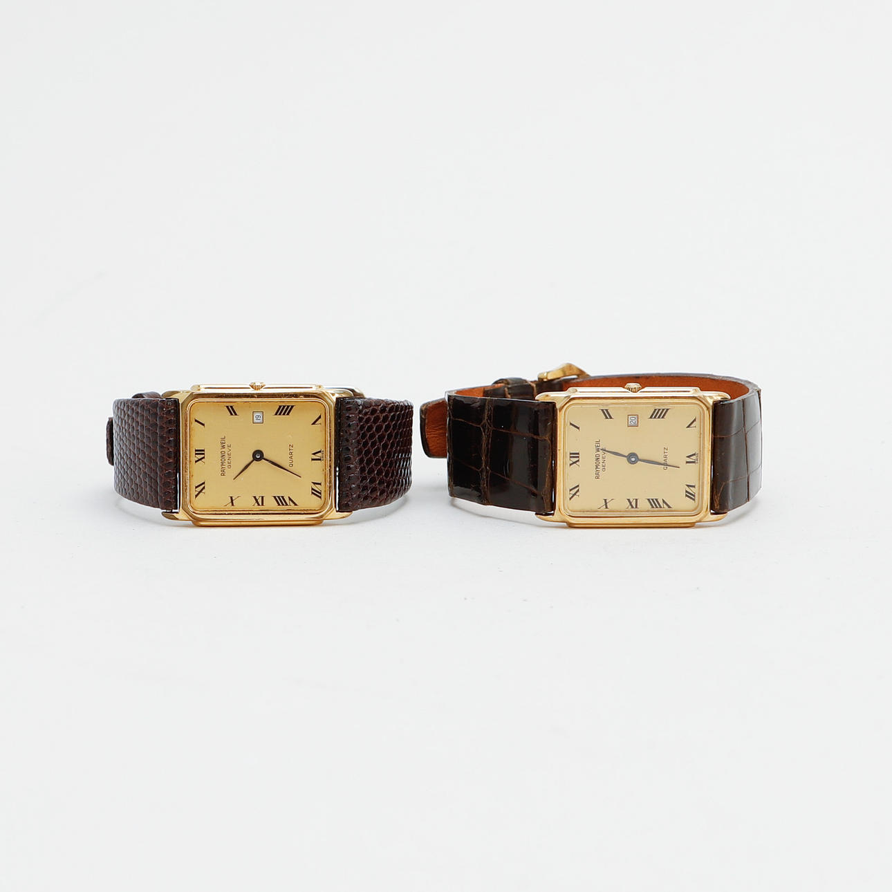 WRIST WATCH, 2 pcs, Raymond Weil, double, quartz, 1990s.