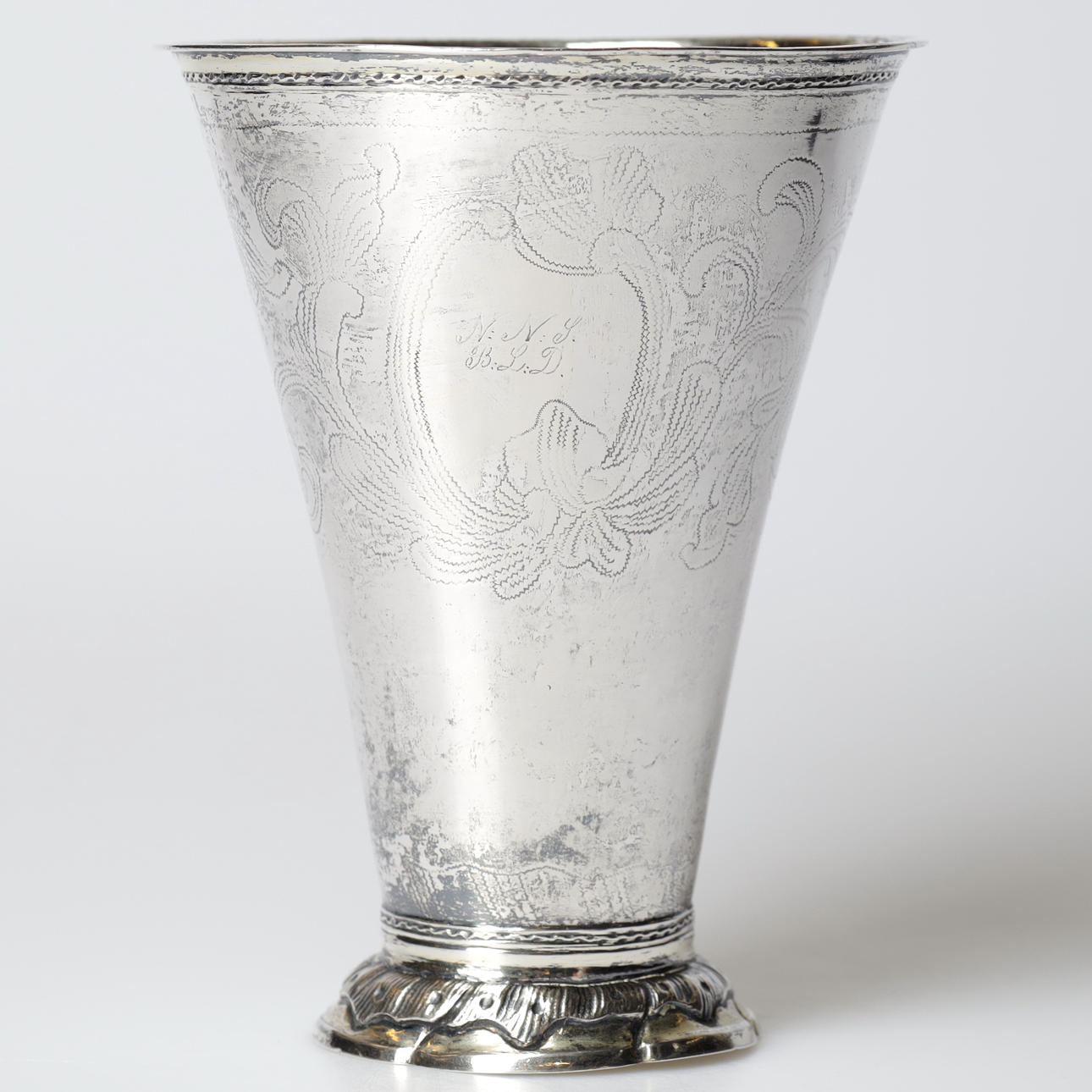 ERIK LEMON, wedding goblet, silver, Rococo, Uppsala, 1779.