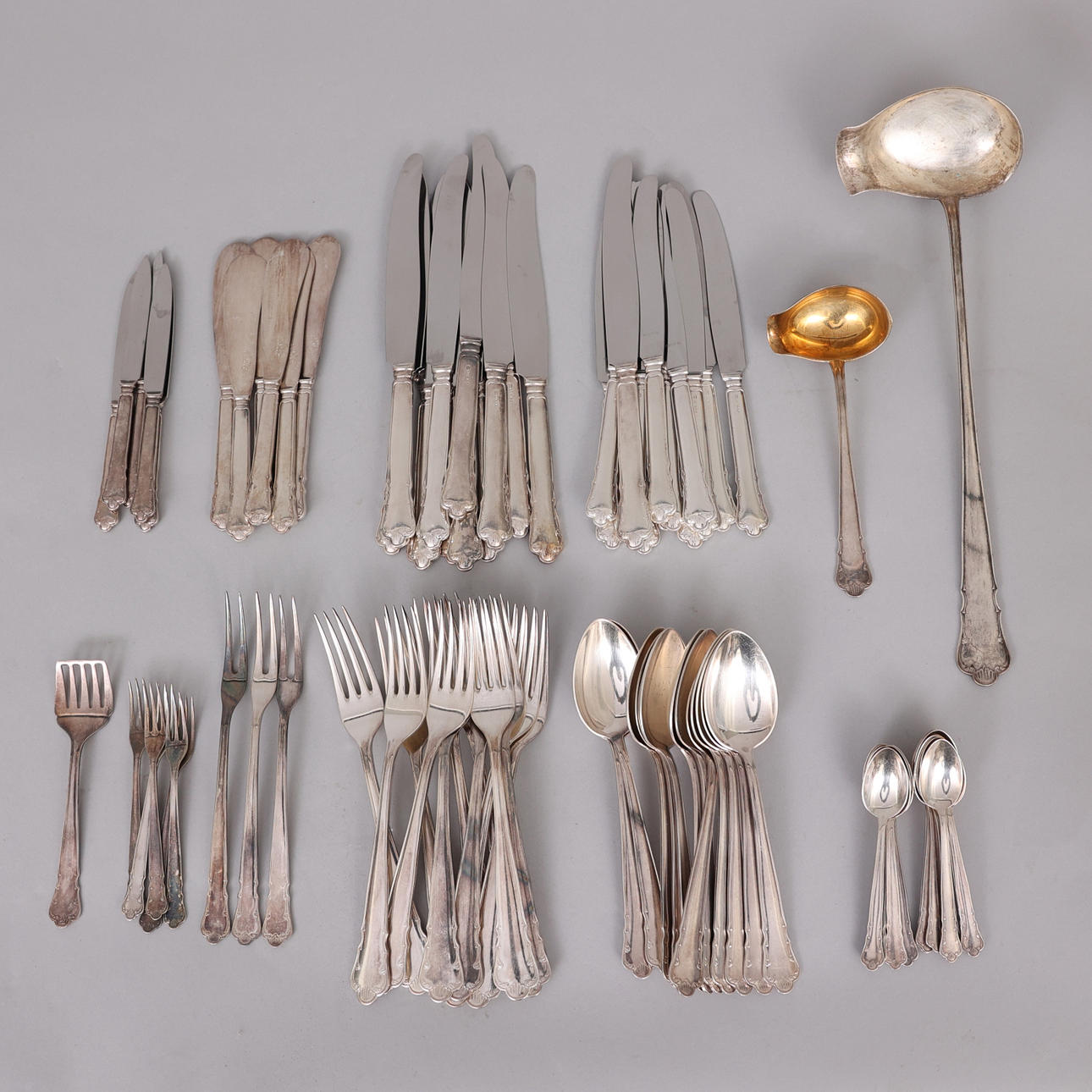 BESTICK, 84 delar, Nysilver, modell "Ingrid".