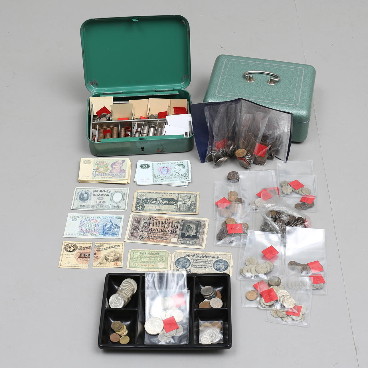 PARTI SEDLAR och MYNT, Sverige, Nazi-Tyskland.