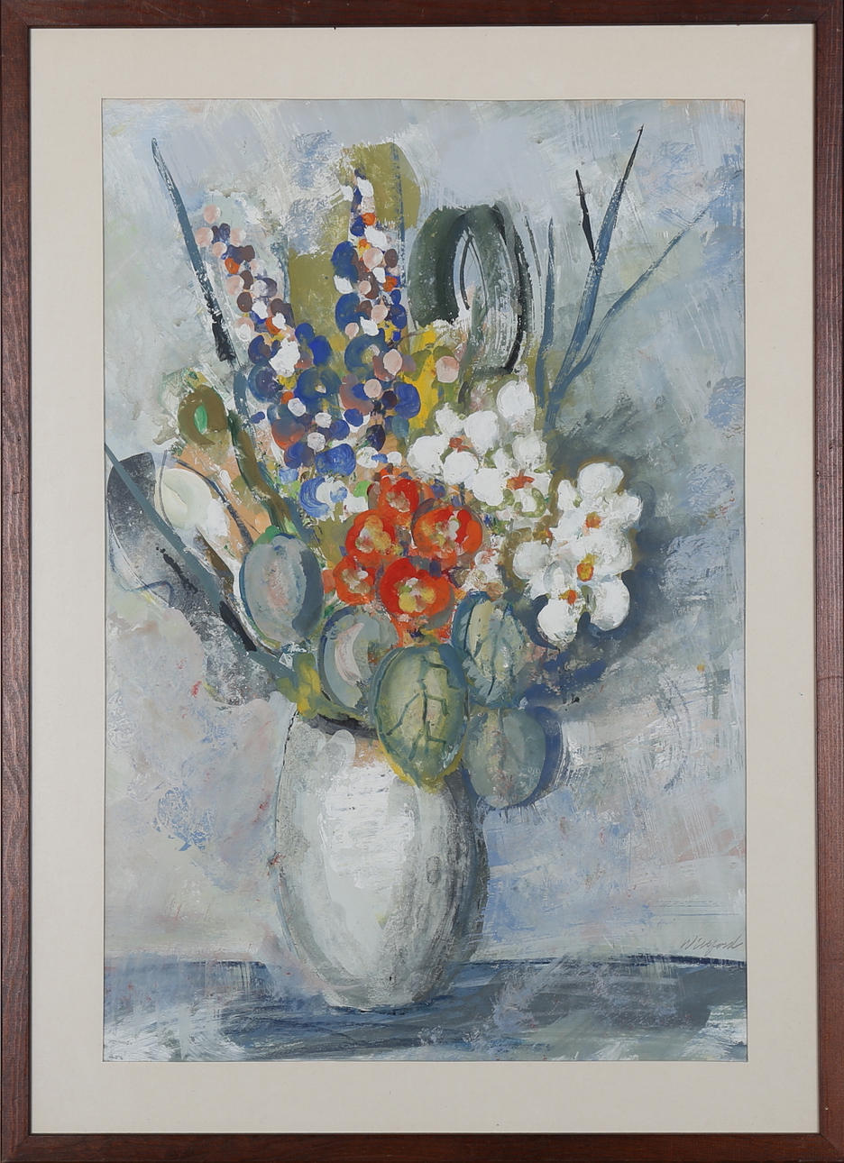 GUNNAR WILLFORD. "Blommor I", pastell, signerad Willford.