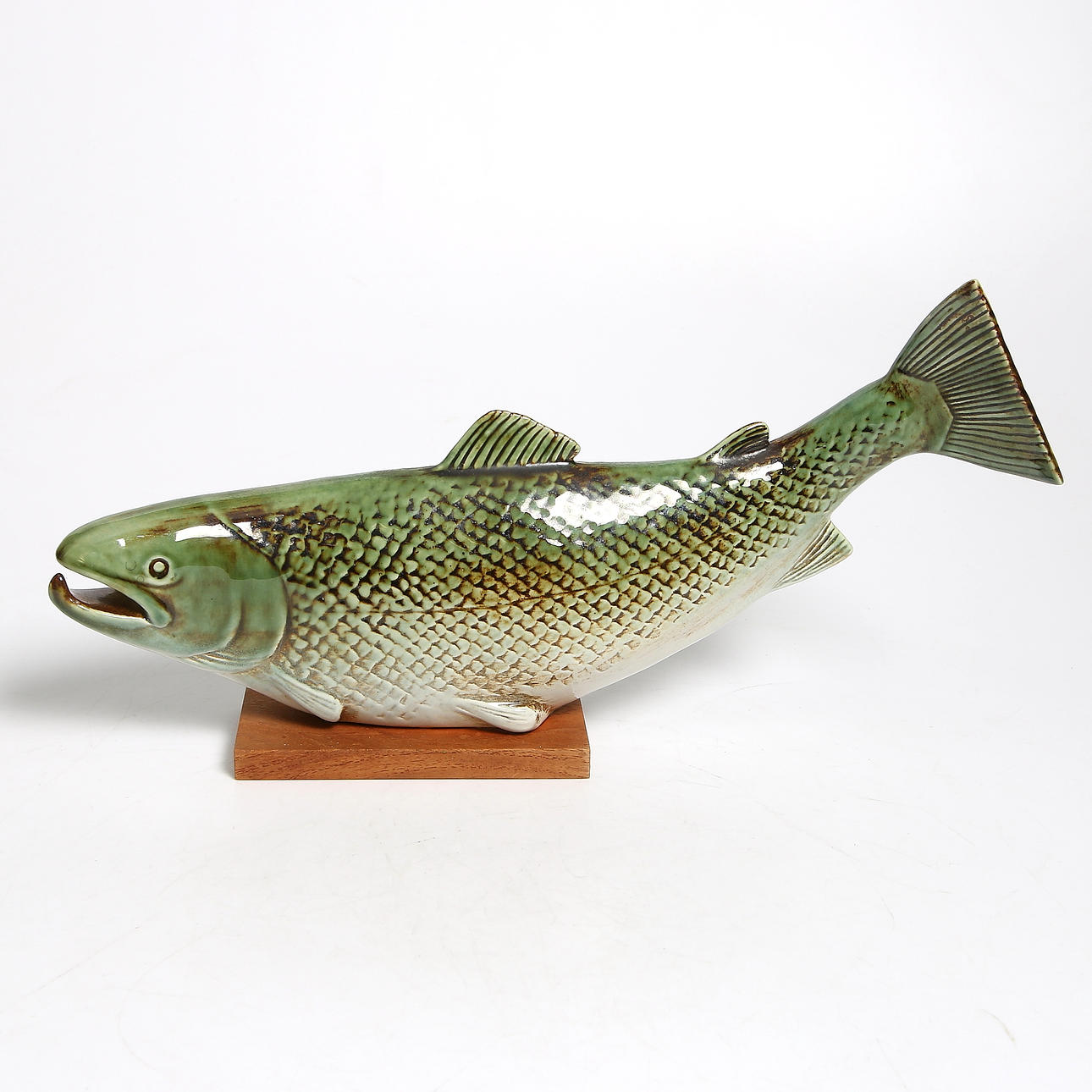 SKULPTUR / LAX, porslin, "Stim 9", Sven Wejsfelt, Gustavsberg.